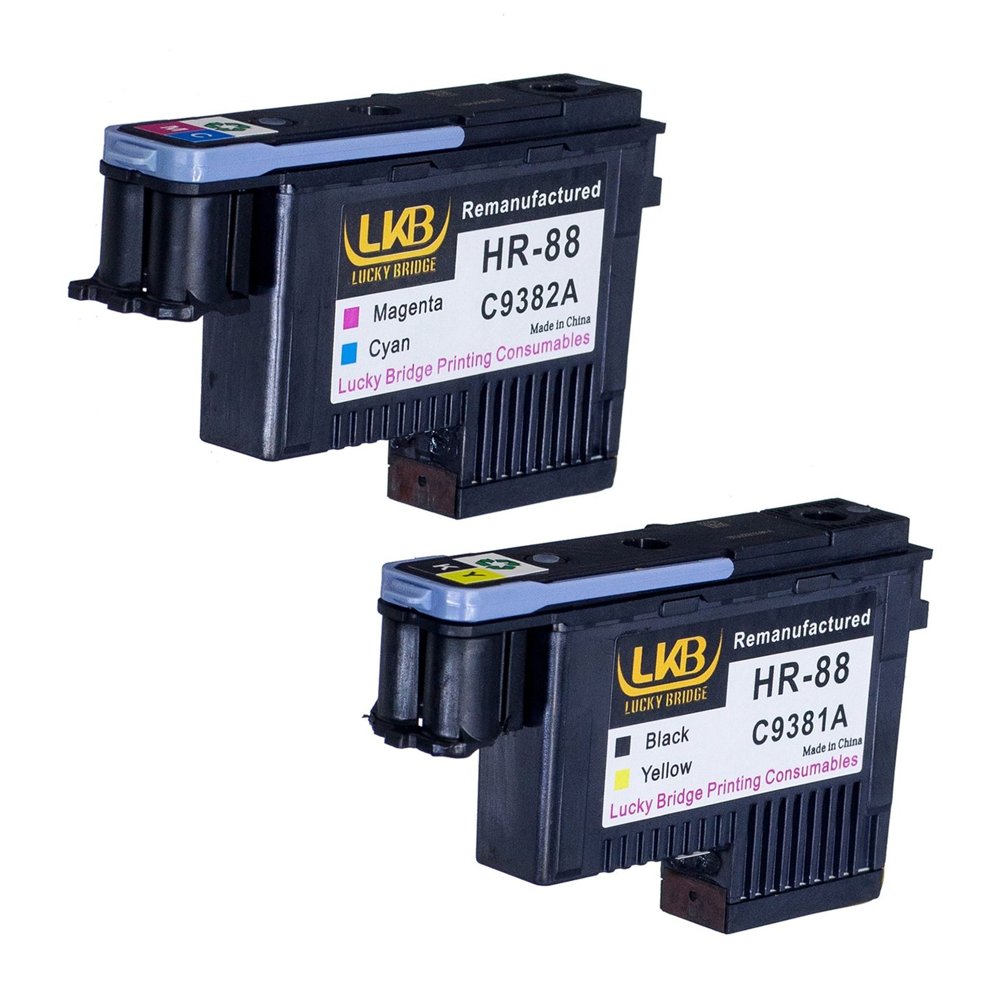 Remanufactured Printhead 2 Pack Compatible with HP Officejet K5400 L7550 L7580 L7590 L7650 L7680 L7750 L7780 L7790 Printers - Multicolour C9381A C9382A