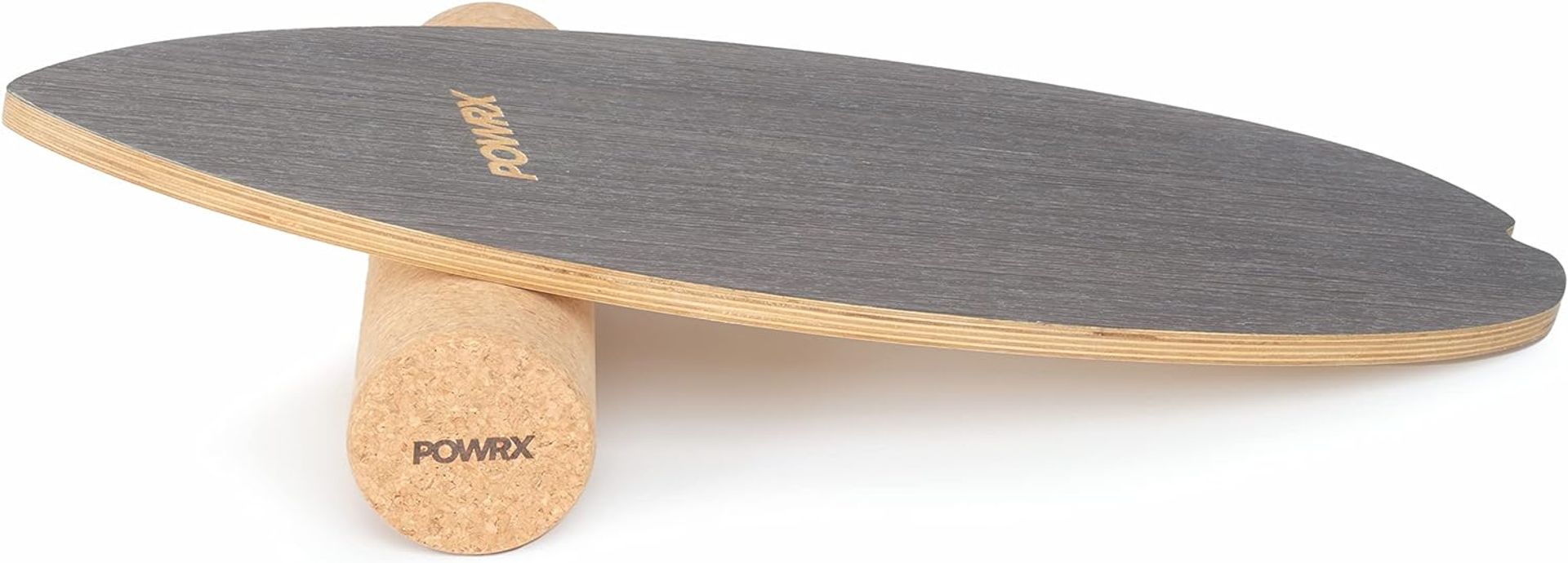 Grey POWRX Surf Balance Board with Roller | Indoor & Outdoor Balance Trainer