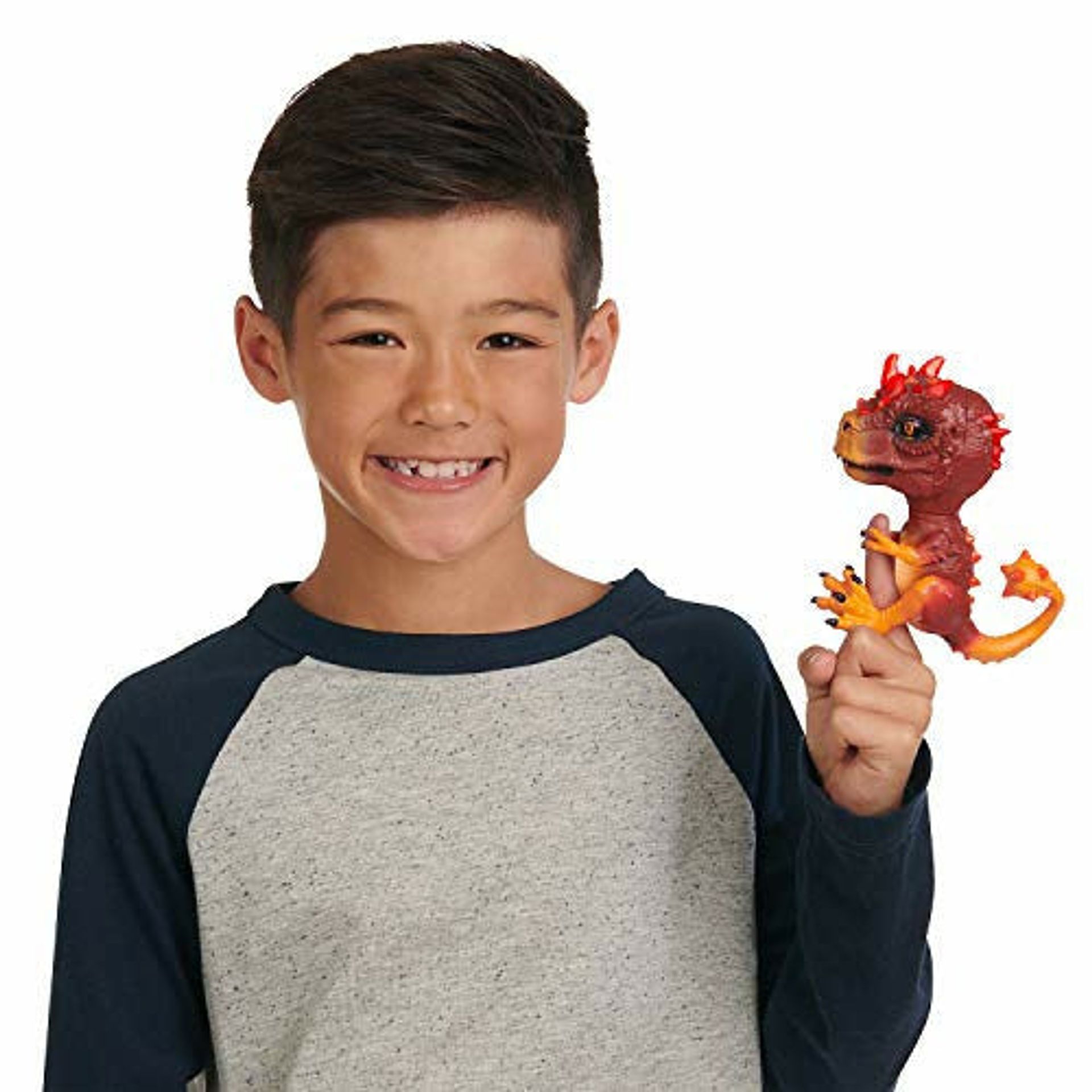 WowWee Fingerlings Untamed T-Rex Iron Jaw - Dinosauro Interattivo Blu