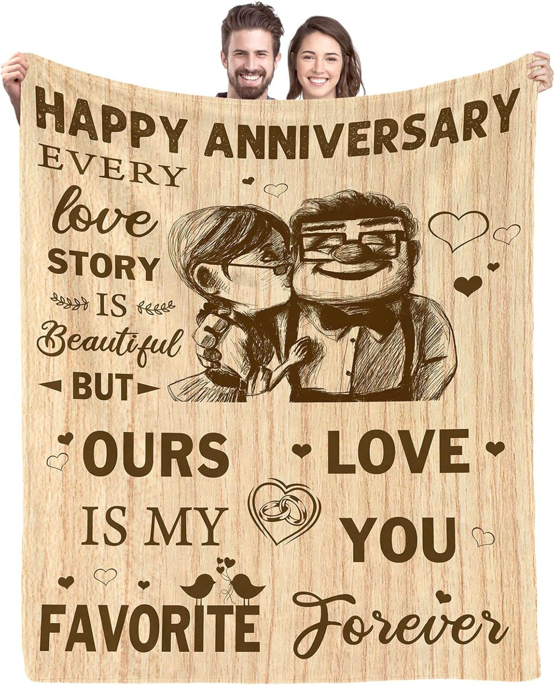 Luxurious 1st Wedding Blanket for Couples - 50''x60'' Keepsake Gift for Him & Her