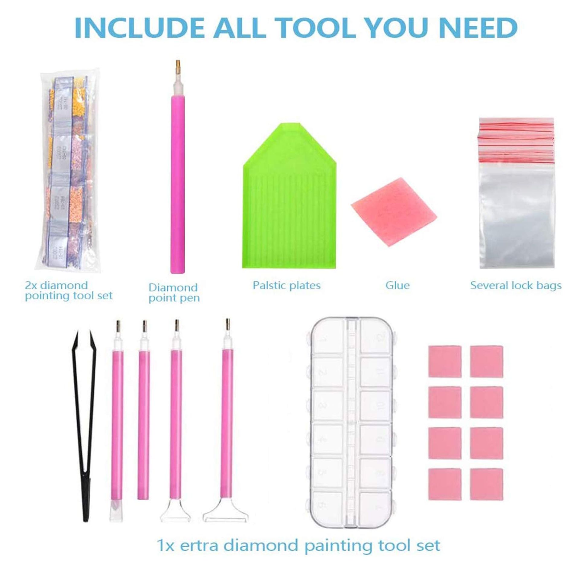 DIY 5D Diamond Painting Kits For Adults Kids, Foot Full Drill Crystal Dia