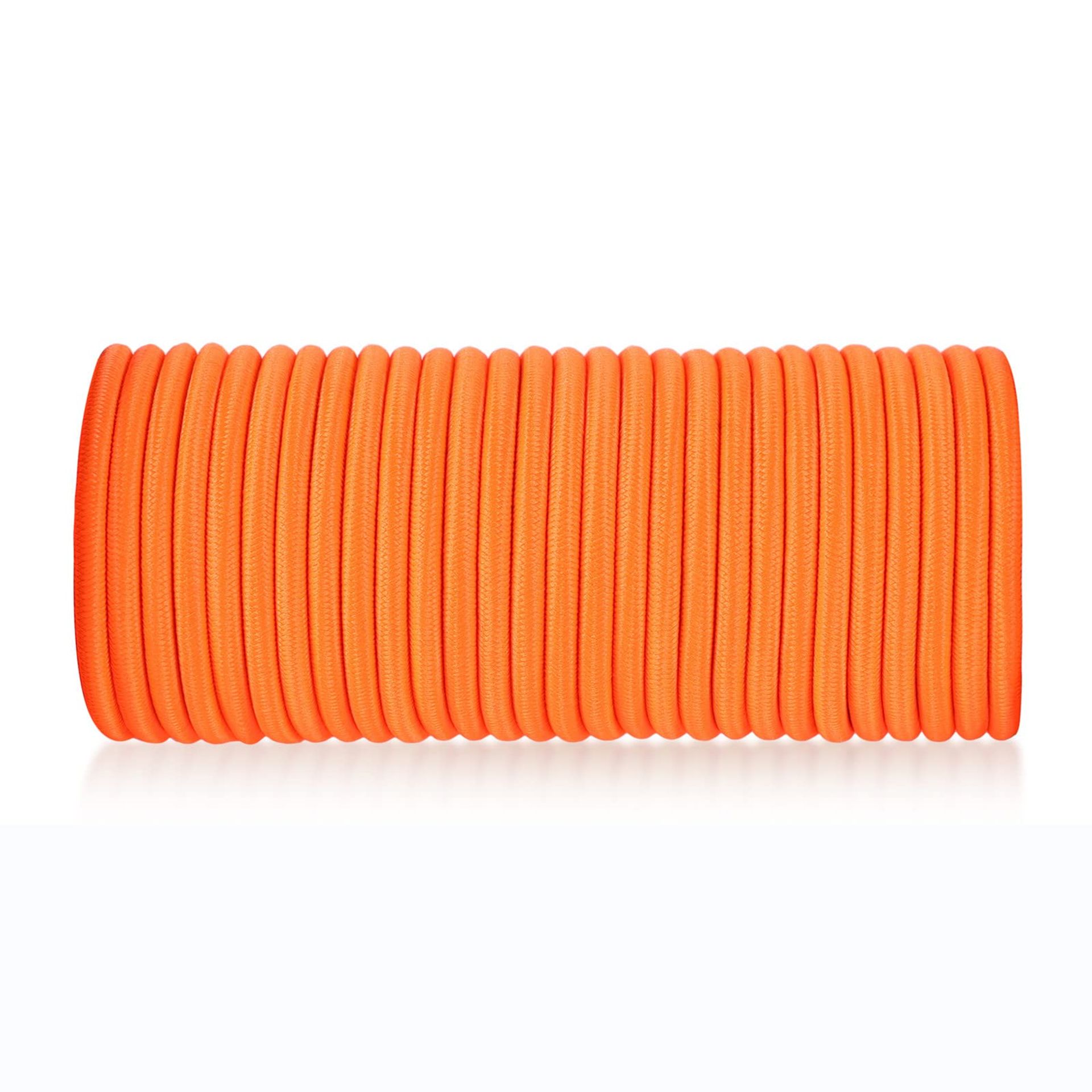Elastic Bungee Cord Multi-Purpose Shock Rope for Cargo, Camping & DIY Projects - Orange 4mm x 20m
