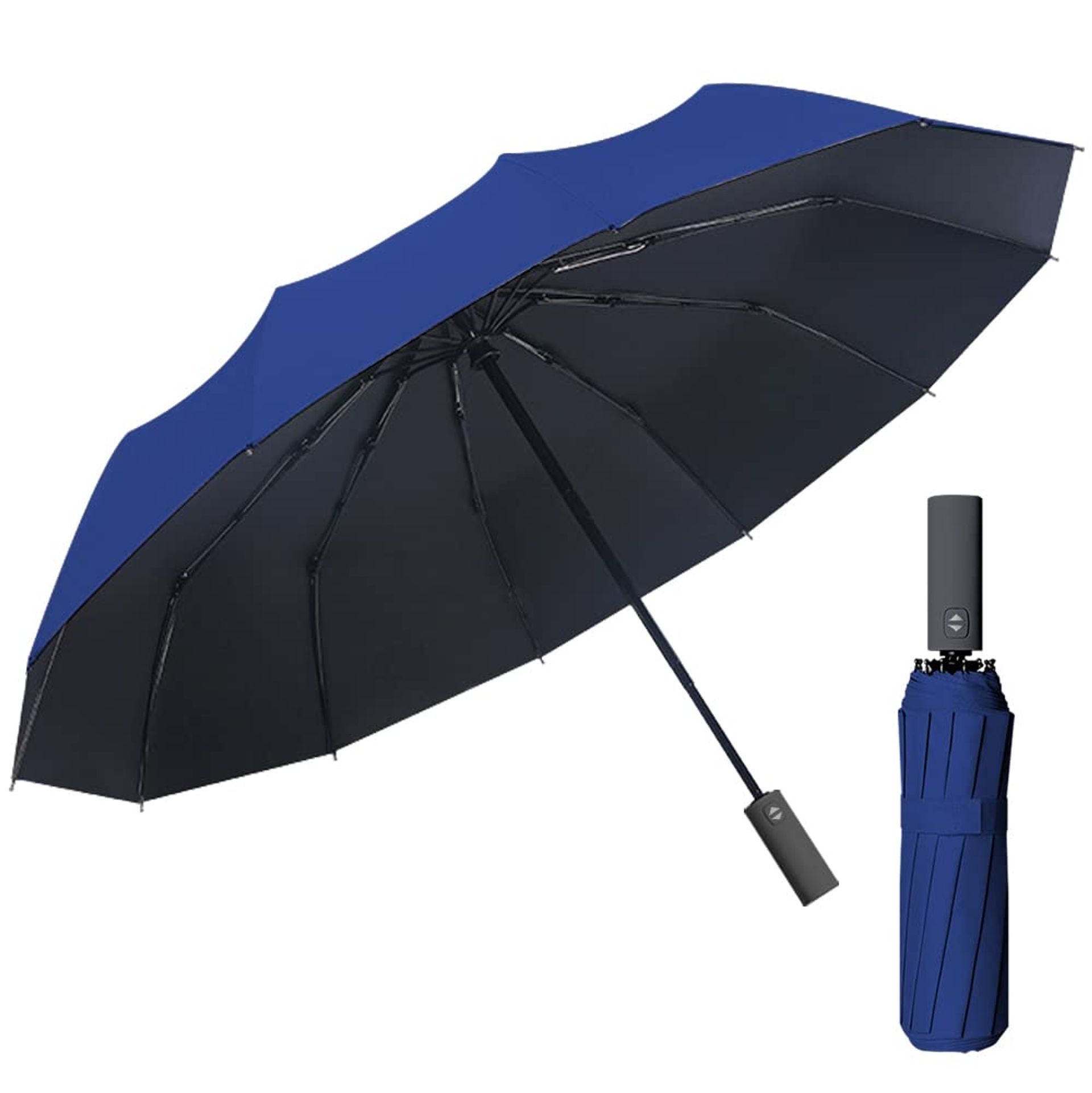 Boenkush Windproof UV-Blocker Travel Umbrella - Compact Folding One Button Auto Open/Close - Waterproof/Sunscreen/Windproof Protect - For Men & Women