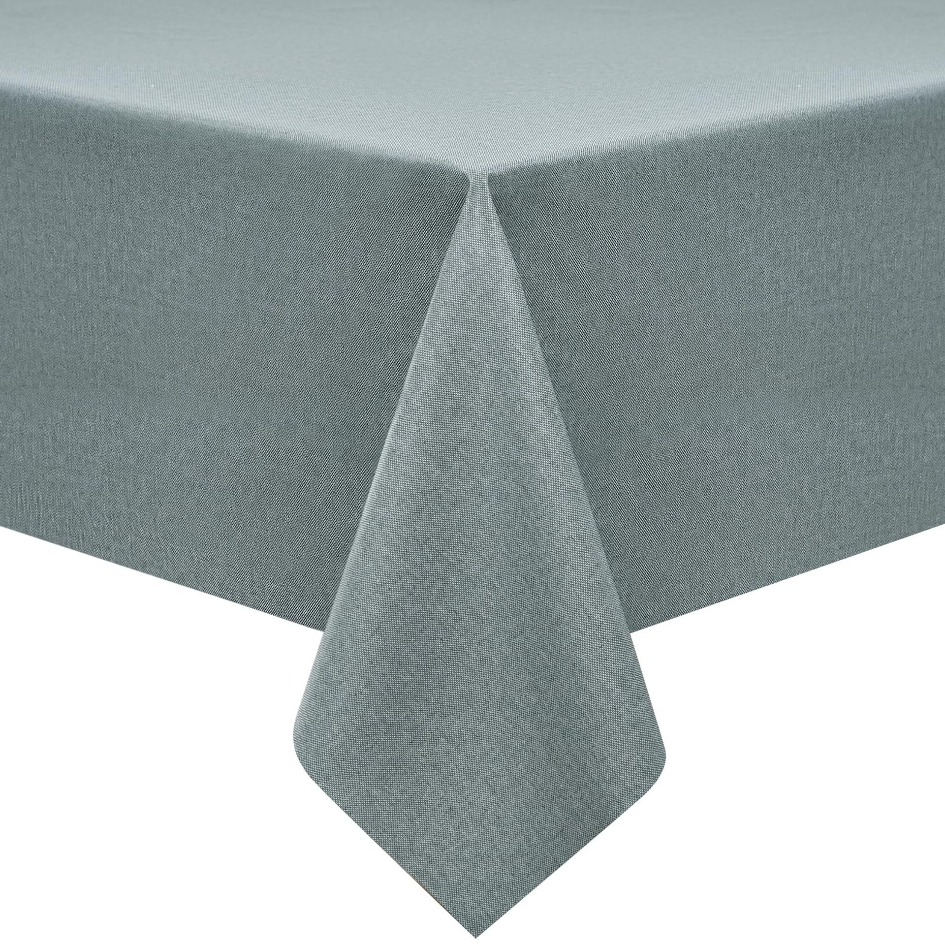 WenYa Grey Green Waterproof PVC Tablecloth, 85x54in - Wipeable & Durable for Indoor/Outdoor Use