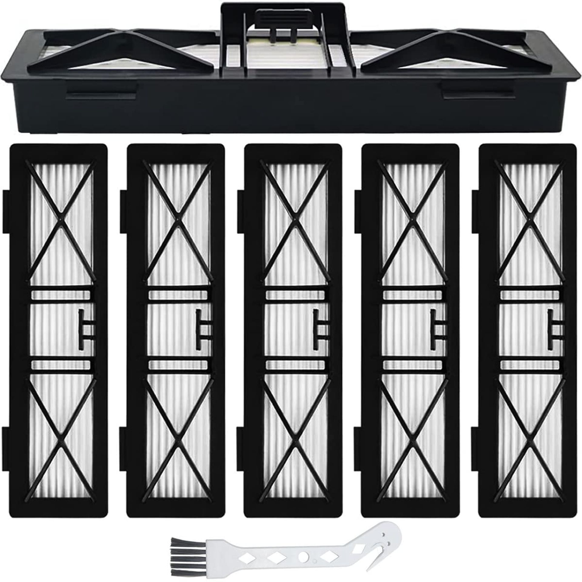 HEPA Filters Replacement for Neato Botvac D Series and 70e/75/80/85 Vacuum Cleaners Washable Reusable with Cleaning Brush 6 Pack - Hepa Filters SR-QA-345