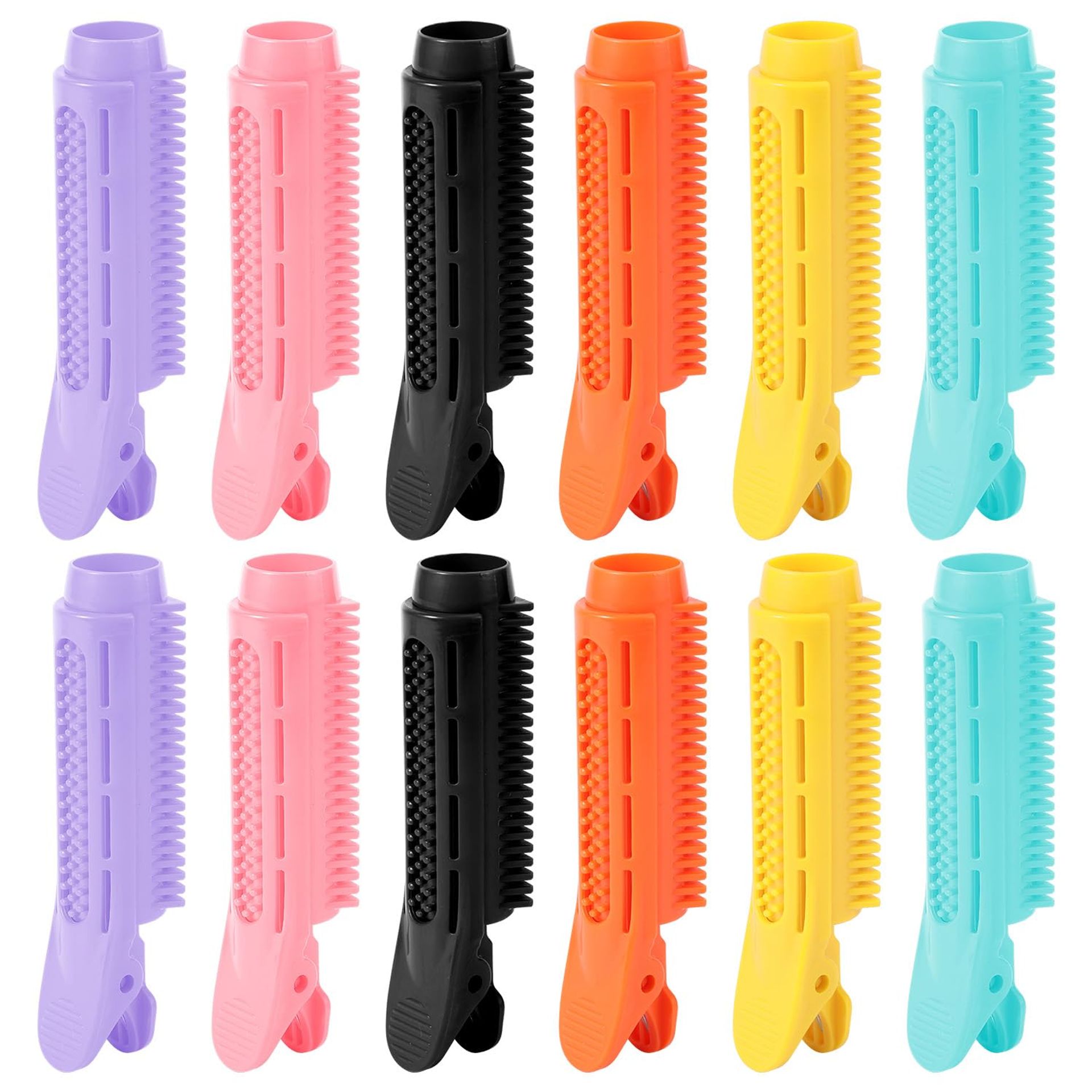Volumizing Hair Clips Set 12pcs Instant Root Lift Styling Tools for Curly or Thin Hair - Yellow Pack of 12 - Valentines