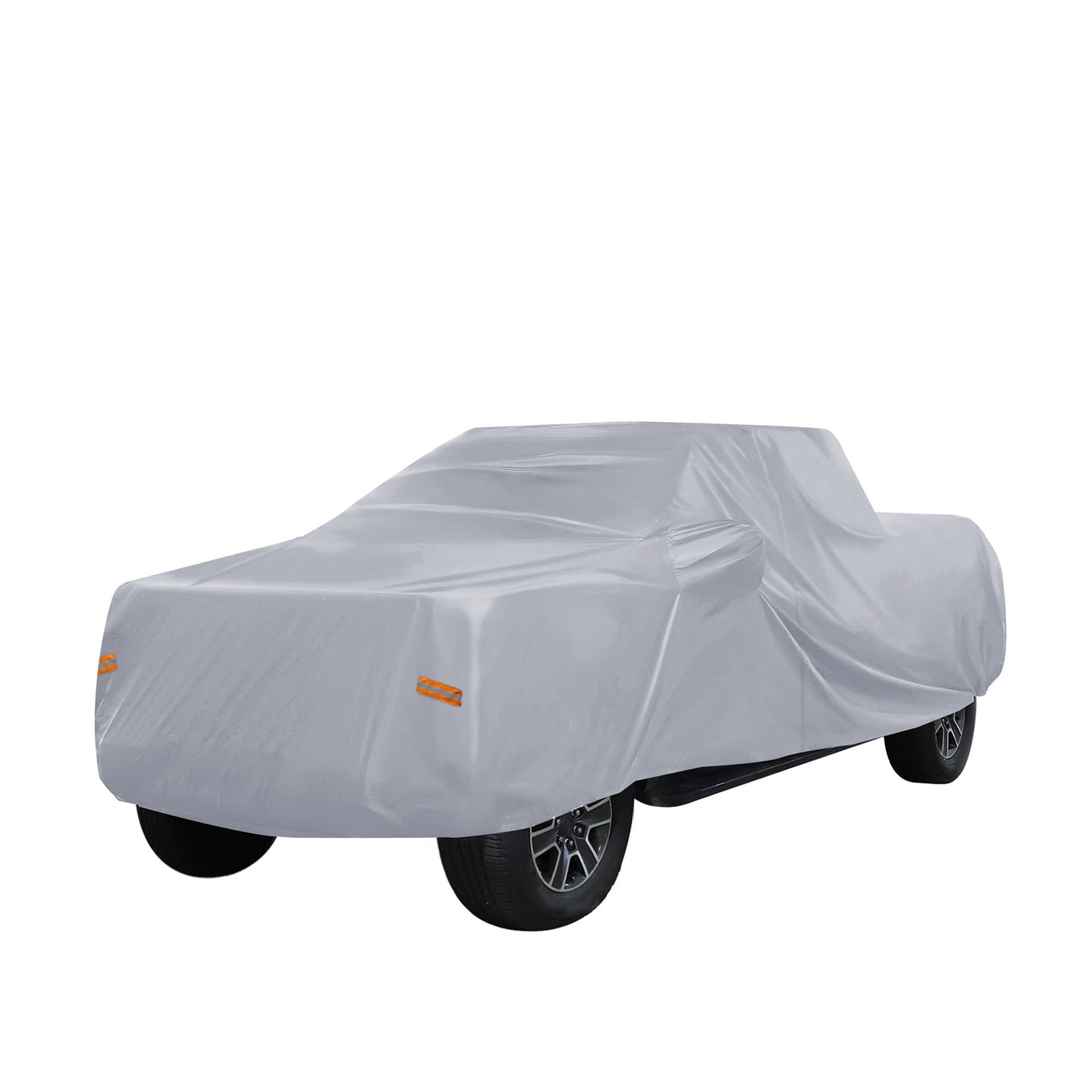 Pickup Truck Cover for Toyota Tacoma Double Cab 4-Door 6.1ft Bed 2005–2021 Sun, Rain & Dust Protection 190T PU Material - Grey 6.1ft Bed