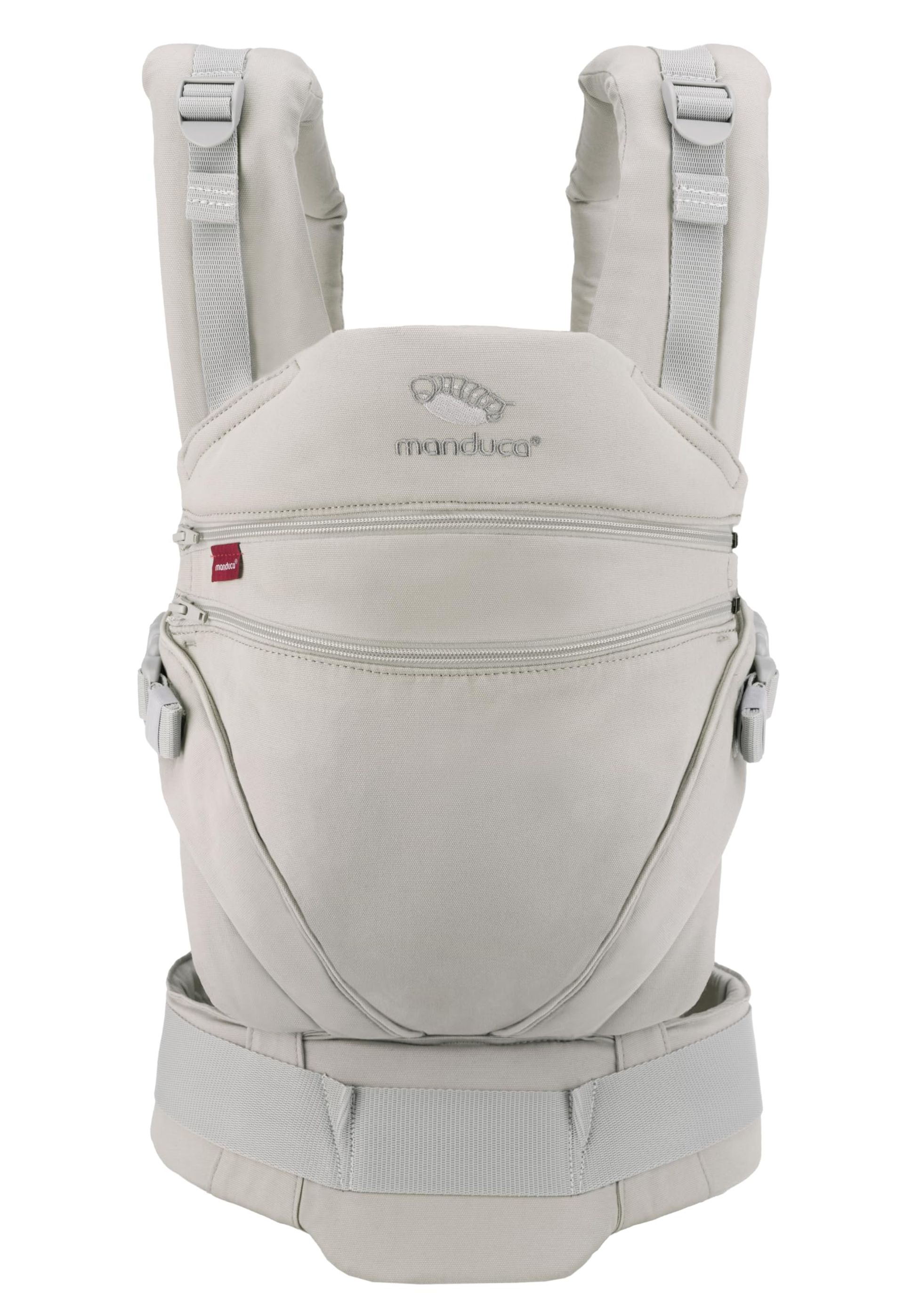 manduca XT Baby and Child Carrier Adjustable Ergonomic Organic Cotton Design Grows from Birth to Toddler - Grey/Beige One Size