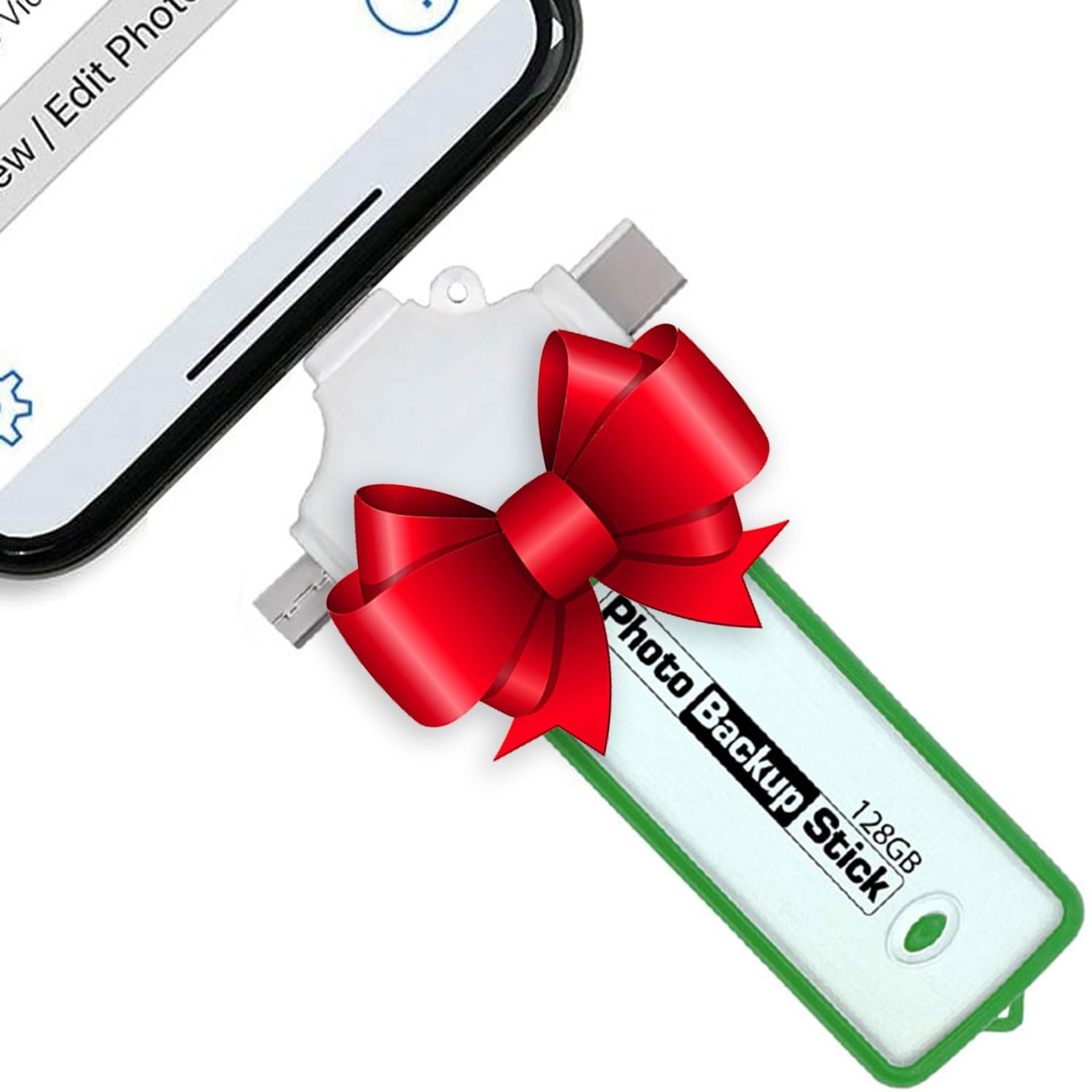 Photo Backup Stick Universal Device for Phones, Tablets and Computers 64GB Storage - Blue