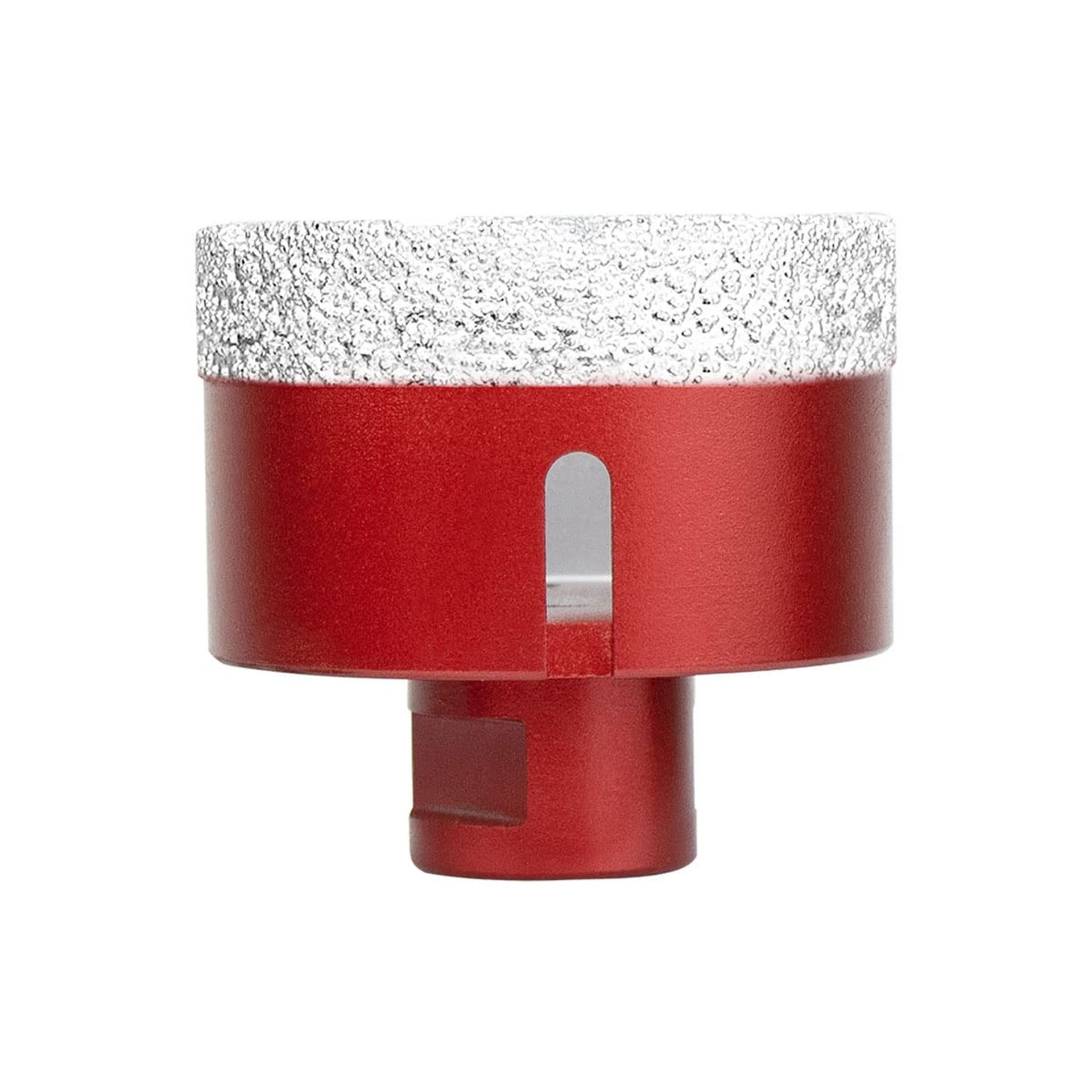 Diamond Hole Saw Drill Bit M14 Threaded Brazed Tile Glass Cutter for Angle Grinder - Silver 65mm