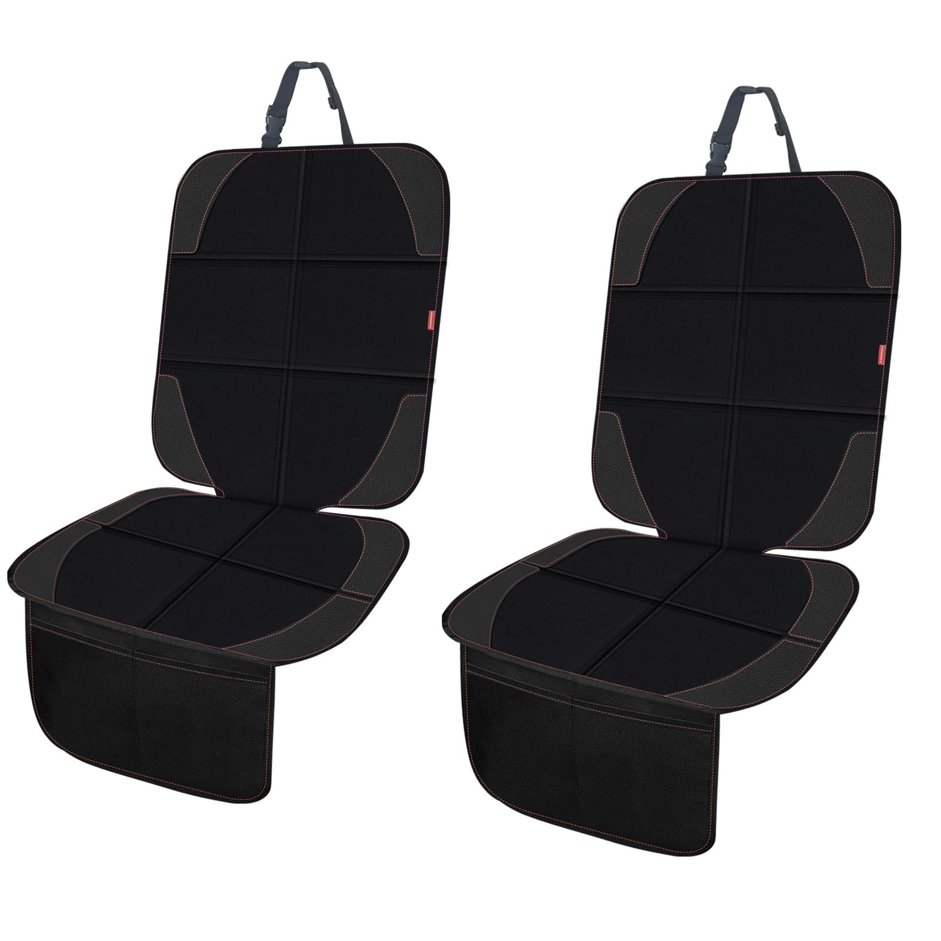 Car Seat Protectors 2 Pack Waterproof Non-Slip with Mesh Pockets for Child Seats and Vehicle Interiors - Brown 2pack-Thicken