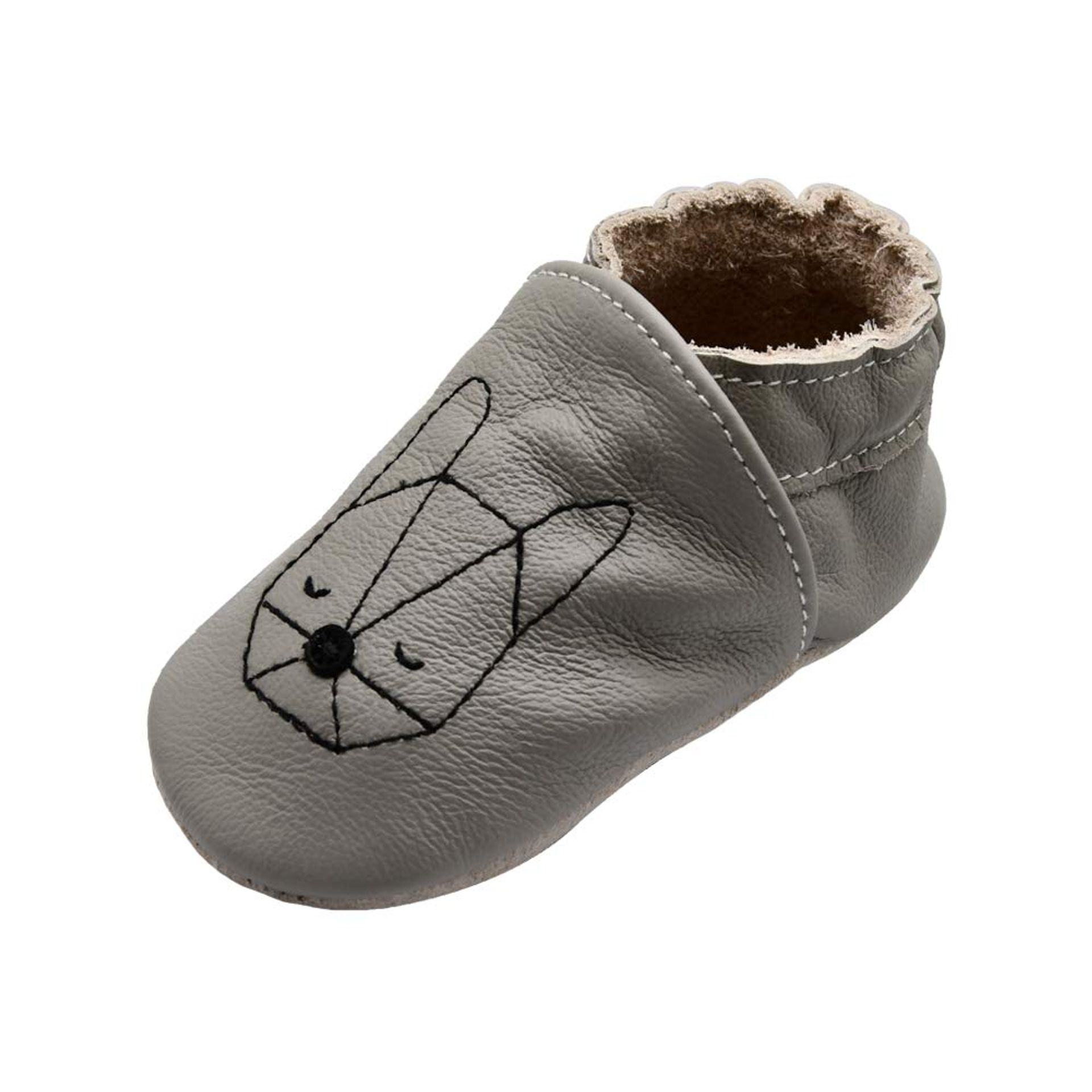 Baby Toddler Soft Sole Prewalker Moccasins Flexible Leather First Walking Shoes - Grey Cat 18-24 Months