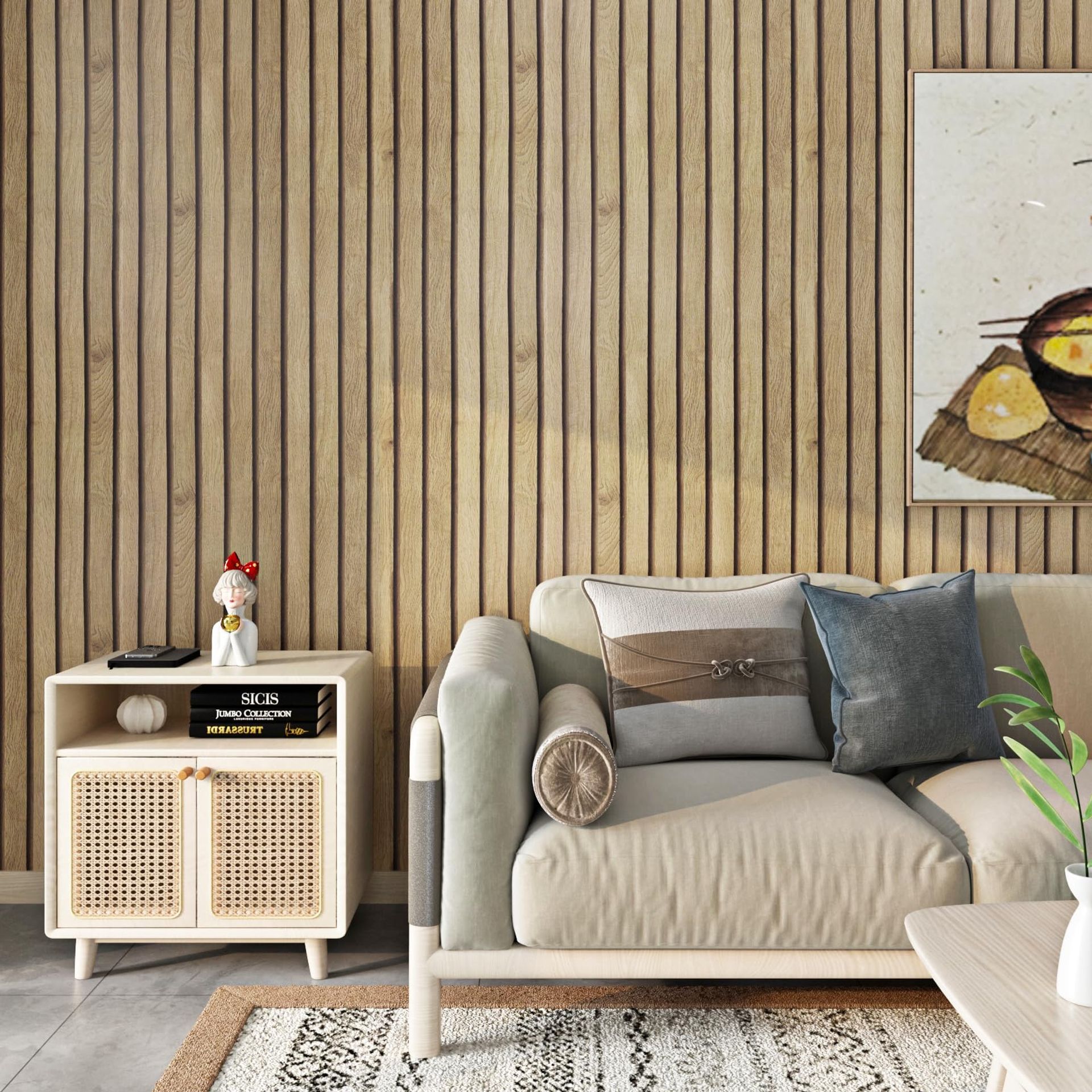 Self-Adhesive Wood Effect Wallpaper - Washable Vinyl Wrap for Kitchen & Home Décor, 30CM×5M