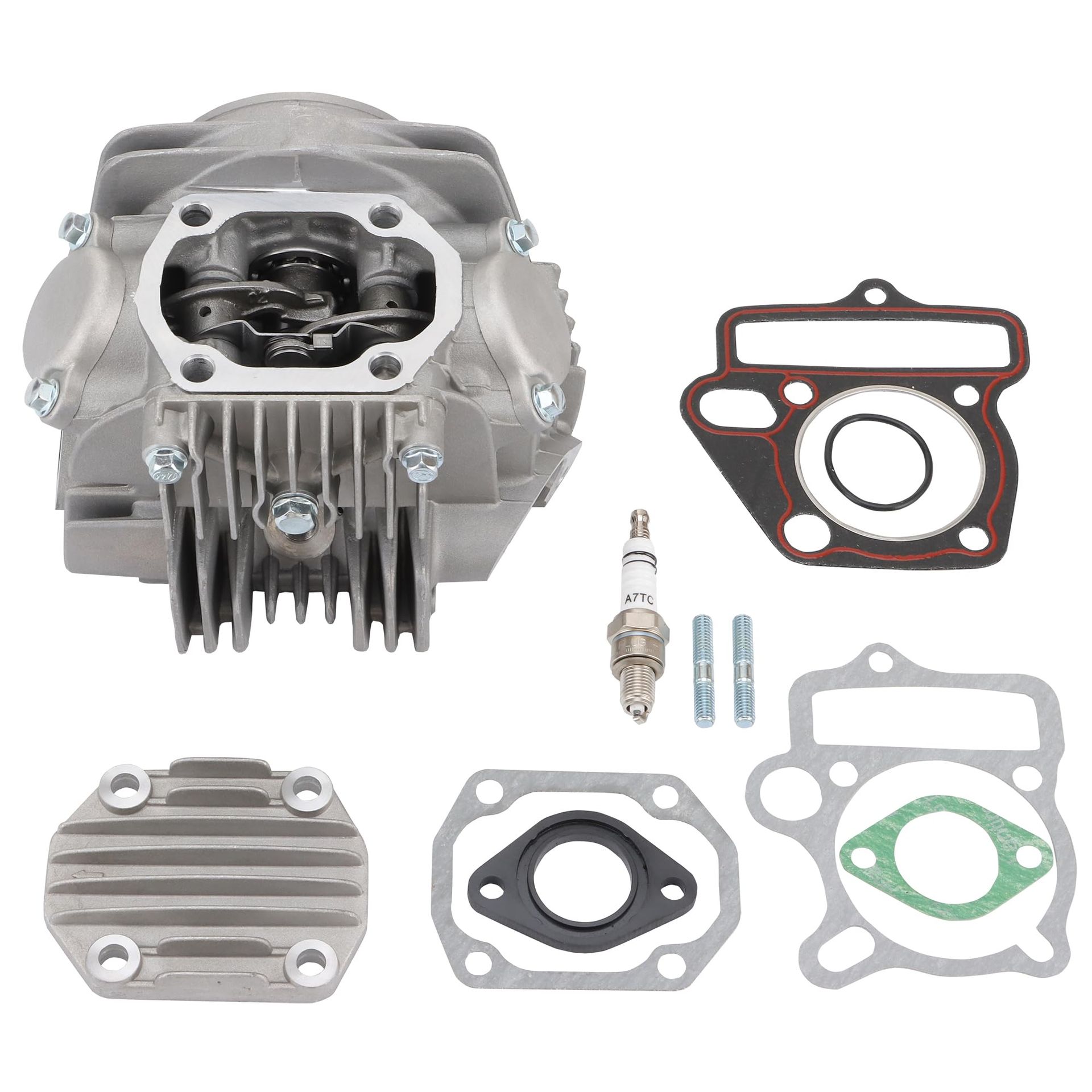 Big Bore Cylinder Kit with Piston Ring and Gasket Replacement for 110cc 125cc ATV Quad Dirt Bike - Iron 52.4mm