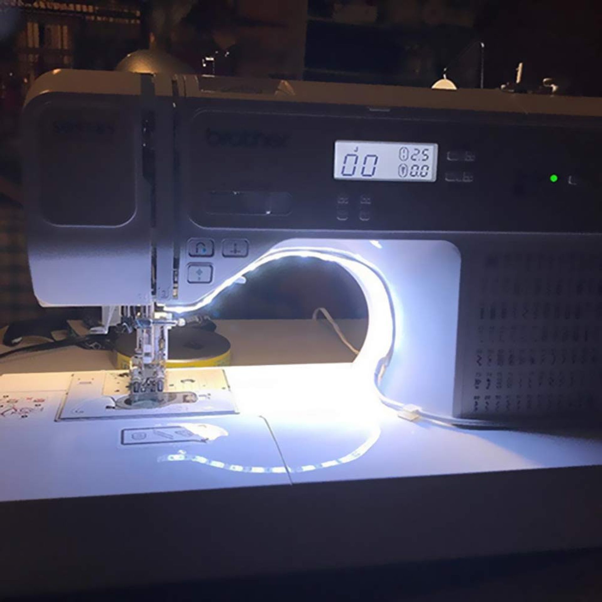 LED Sewing Machine Light, 2 5V Strip Rope Lights for Home & Party Decor, IP55