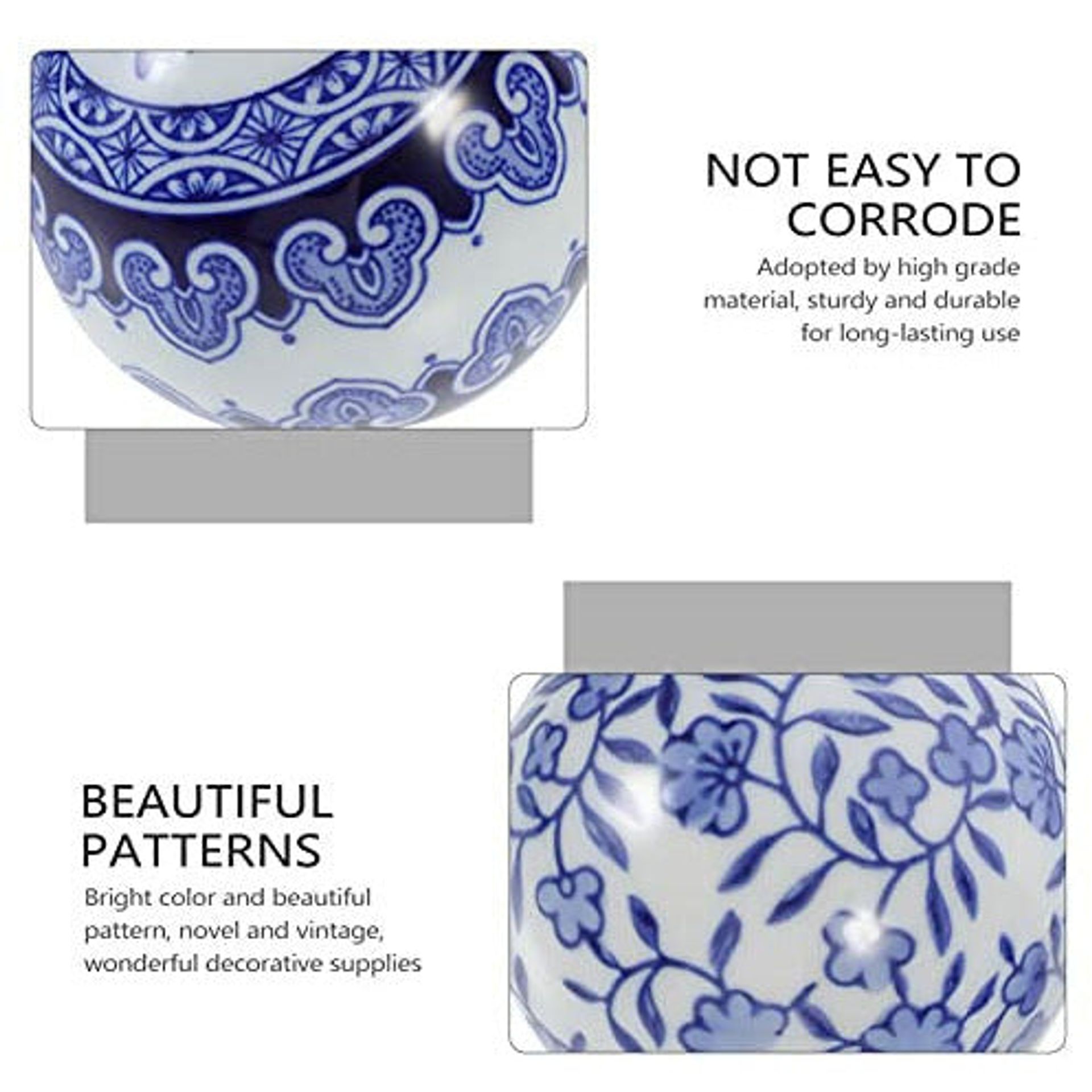 Lejoy Decorative Porcelain Balls - 3.2 Inch Diameter, Set Of 6 - Floating Geometric Orbs For Vases, Bowls & Home Decor 1 thumbnail image