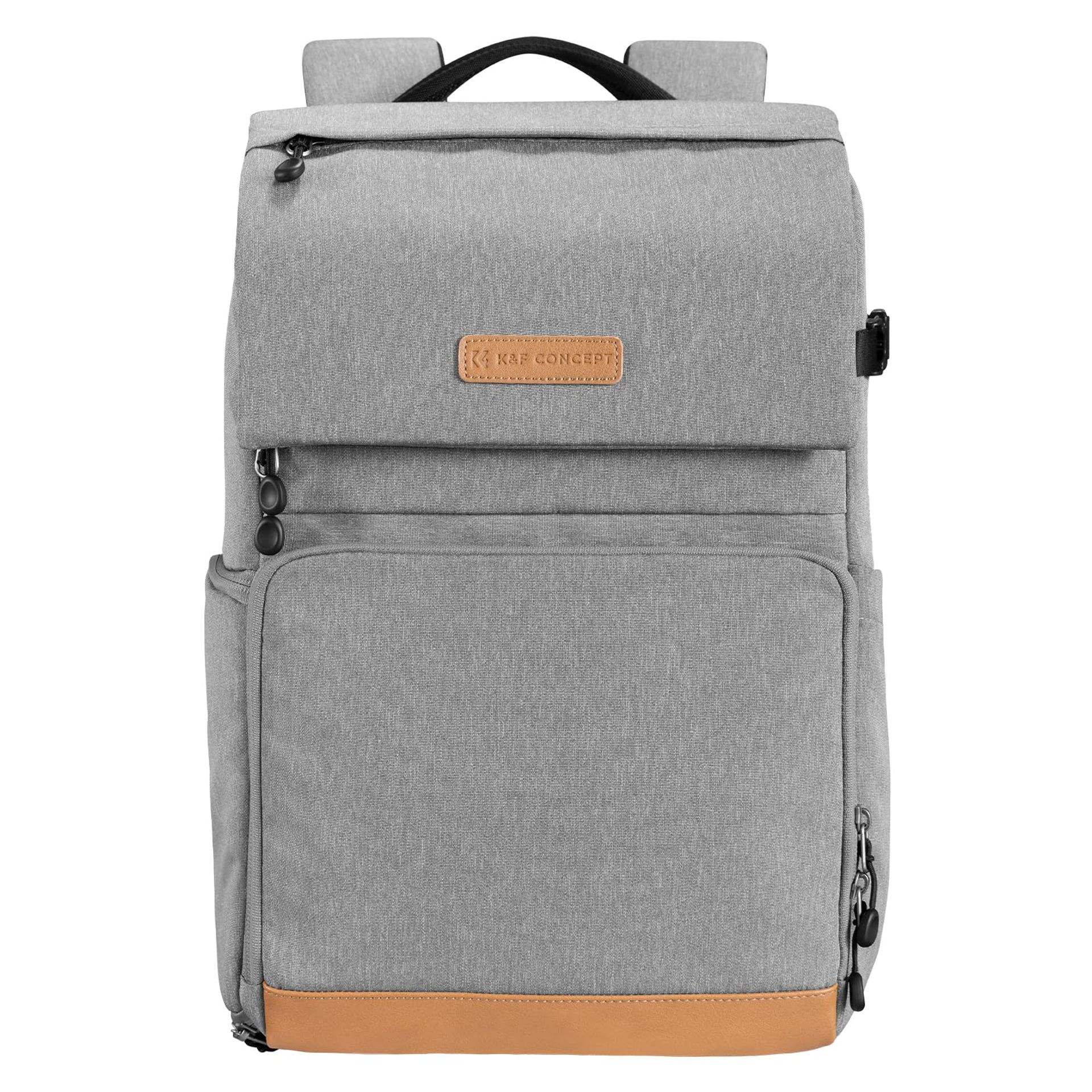 Camera Backpack Large Capacity with 15.6 Inch Laptop Compartment, Rain Cover, Drone Storage - Grey M