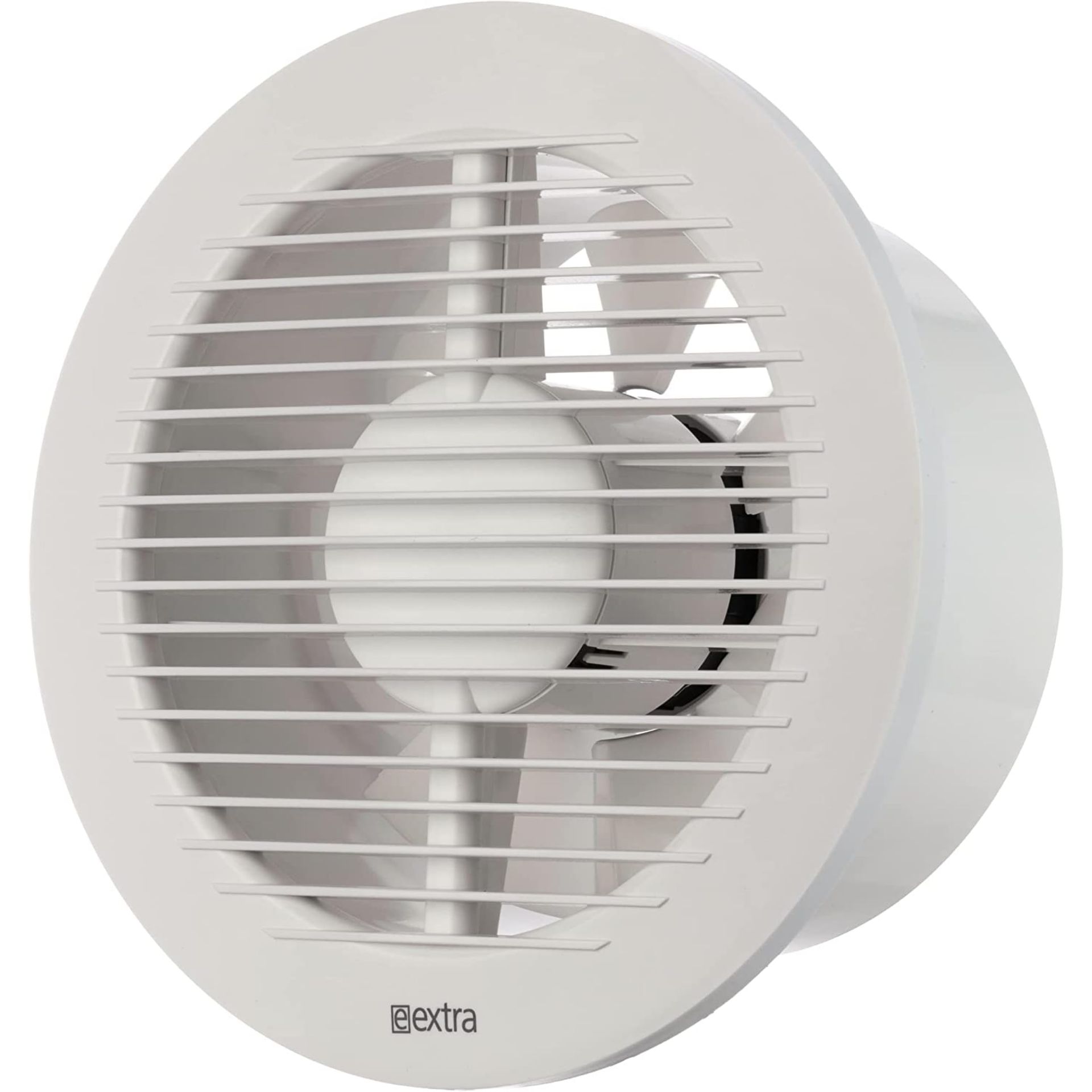 Bathroom Extractor Fan with Timer High Performance Ball Bearing Motor - White Ø150mm / 6''