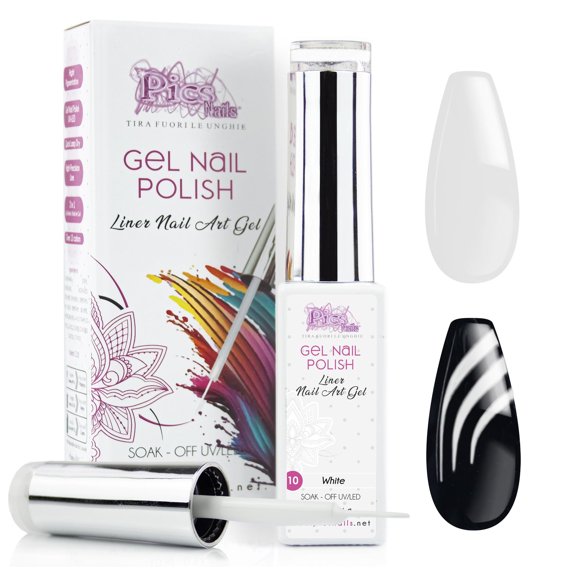 10ml High Precision White Gel Nail Polish for Nail Art & French Manicure