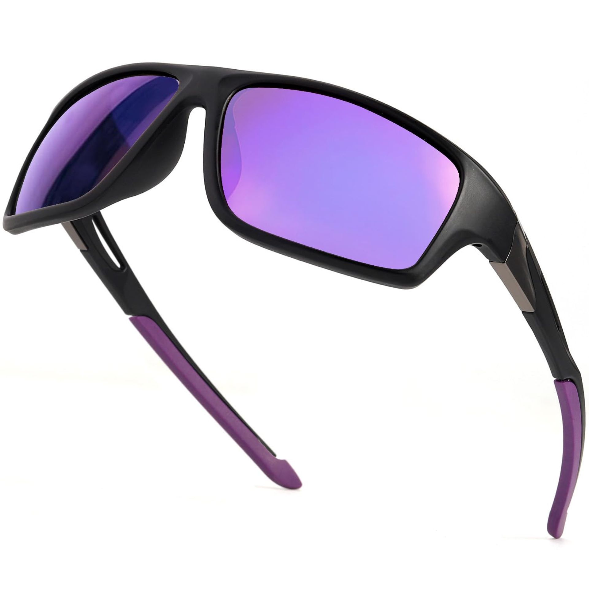Polarised Sports Sunglasses with UV400 Protection for Cycling & Running - Wraparound Design