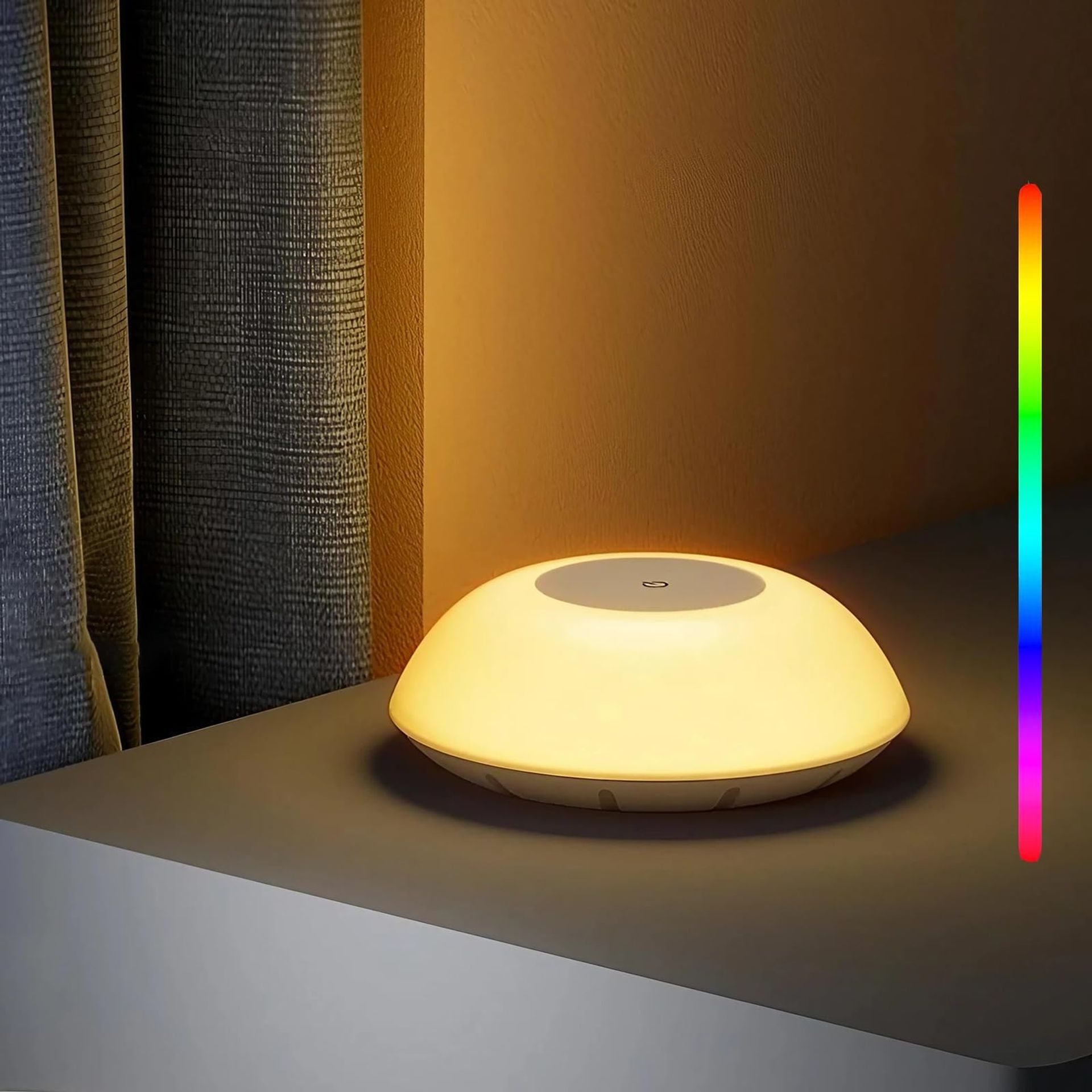 360° Touch Control Night Light Lamp with USB & RGB, Portable for Kids Bedroom & Camping [Energy Class D]
