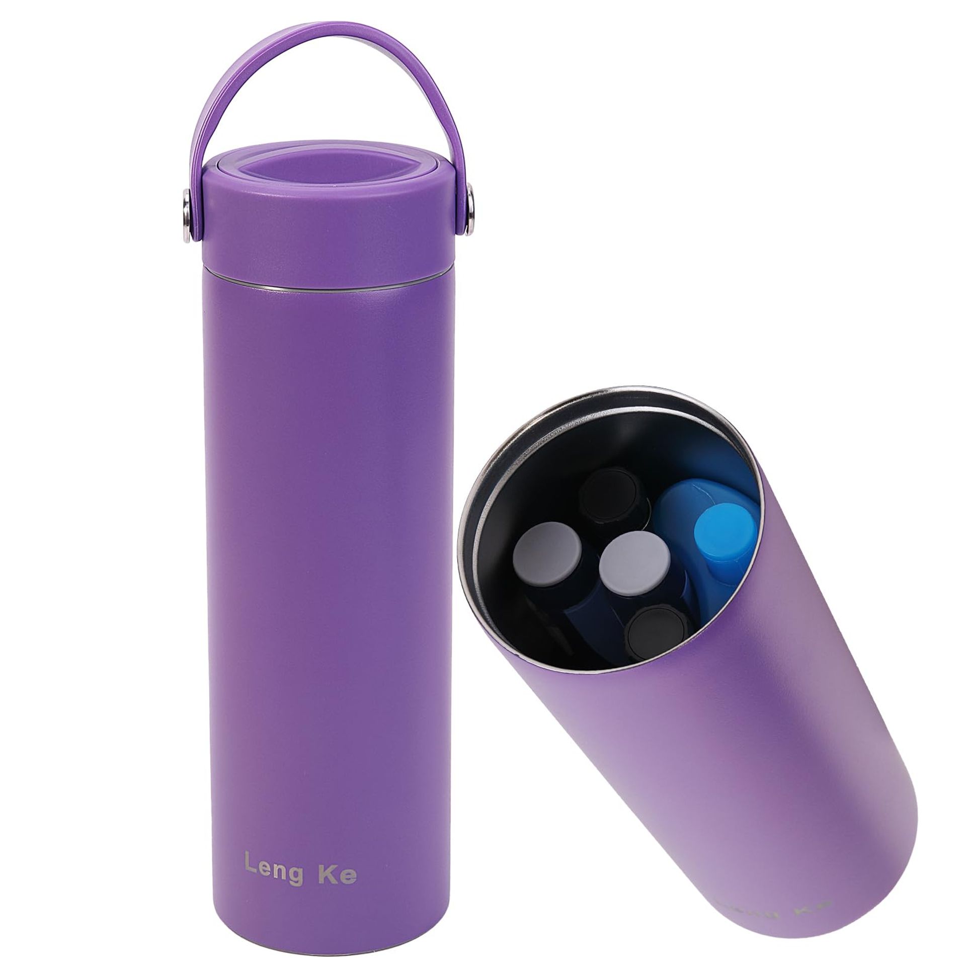 Insulin Cooler Travel Case Holds 3-6 Pens with Reusable Ice Pack Portable Organiser - Purple