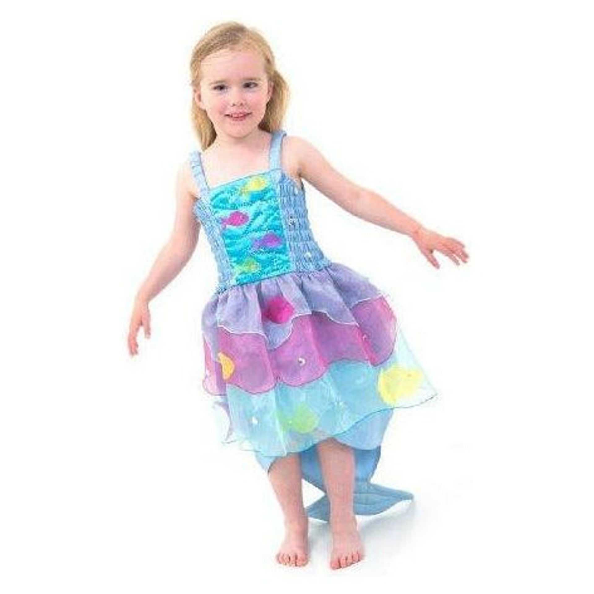 Lucy Locket Beautiful Turquoise Kids Mermaid Costume Handmade Tropical Me