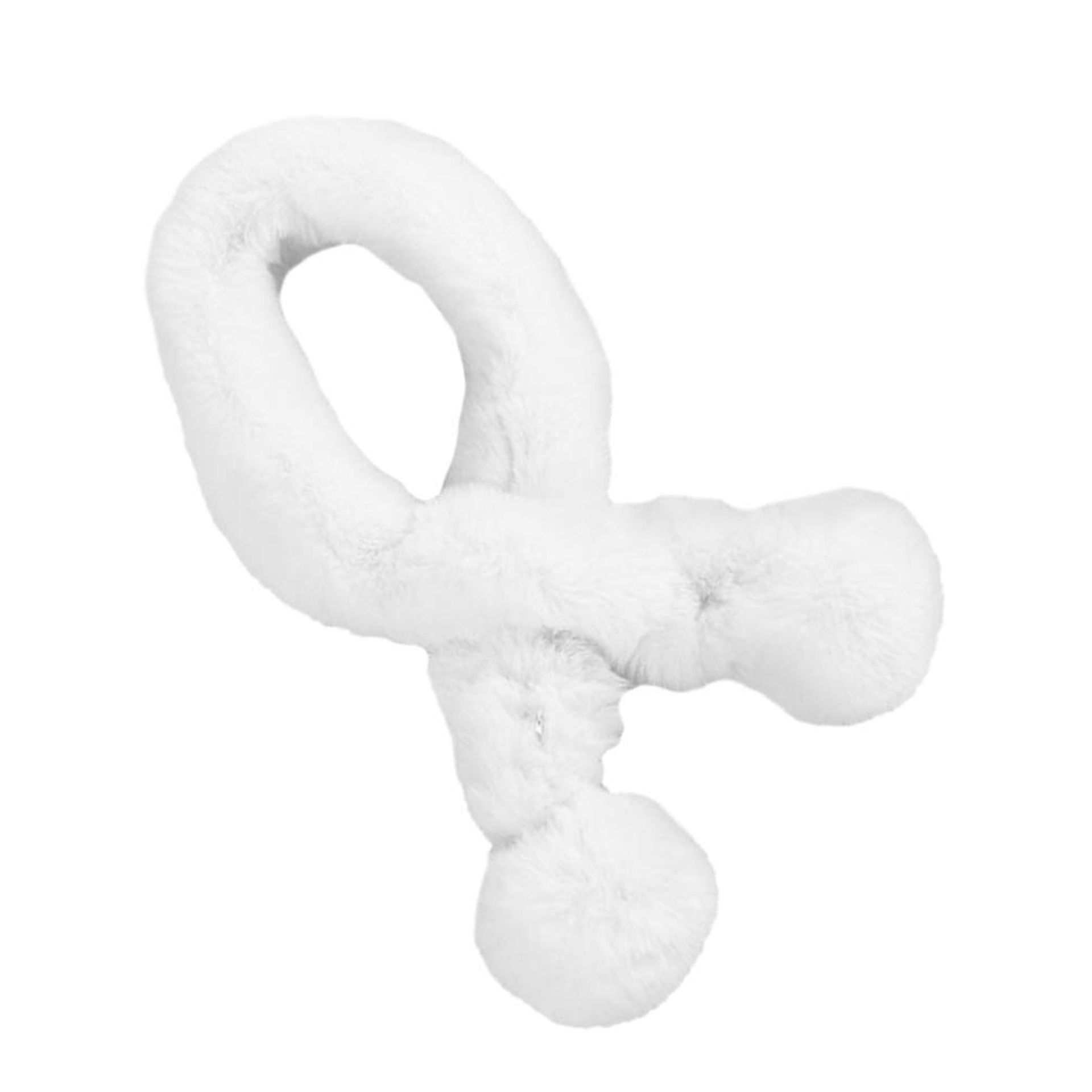 Kids Winter Scarf Soft Plush Fleece Faux Fur Neck Warmer for Girls & Boys - White 65x5cm