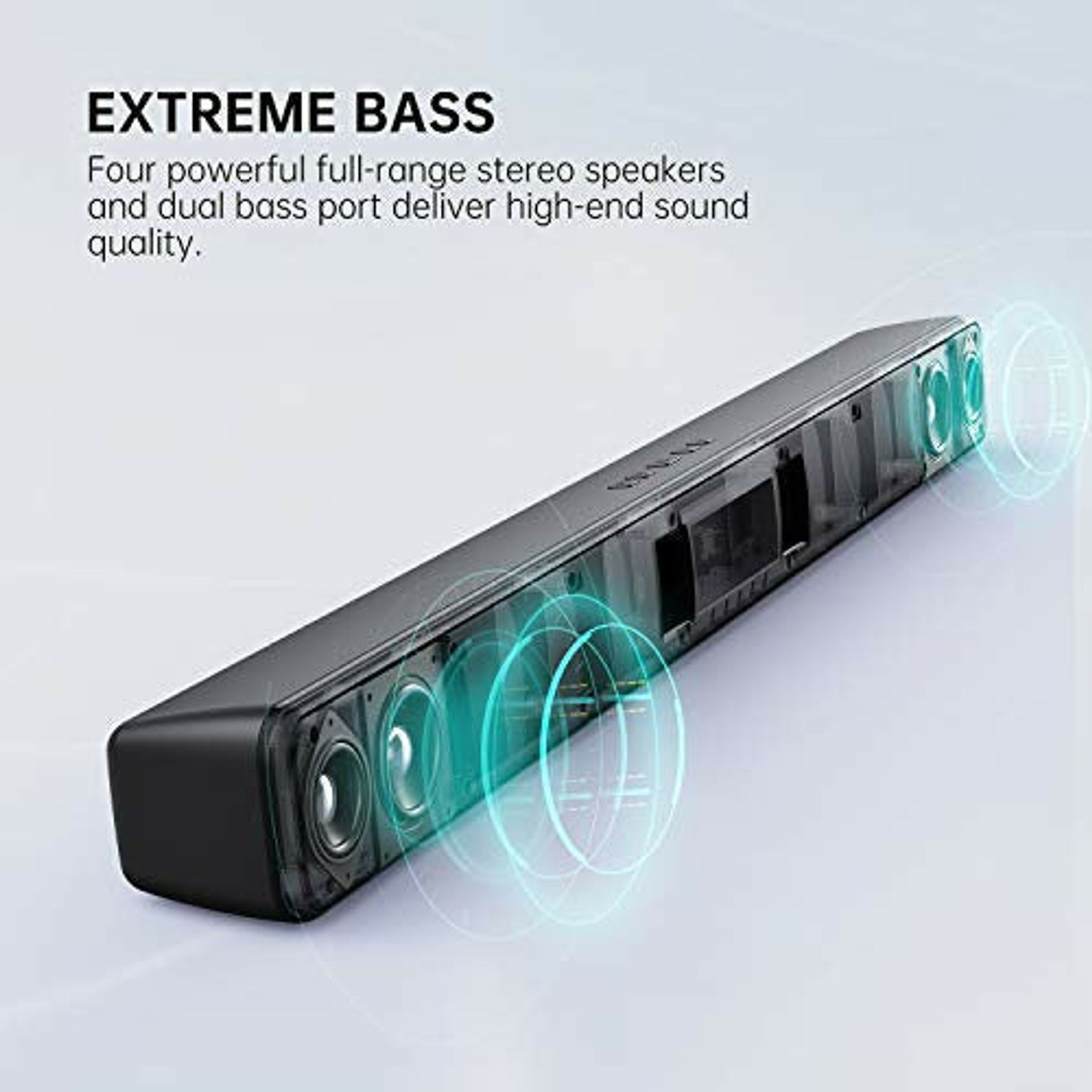 Soundbar,SAKOBS 60W 16-Inches Sound Bars For TV,3D Surround Sound