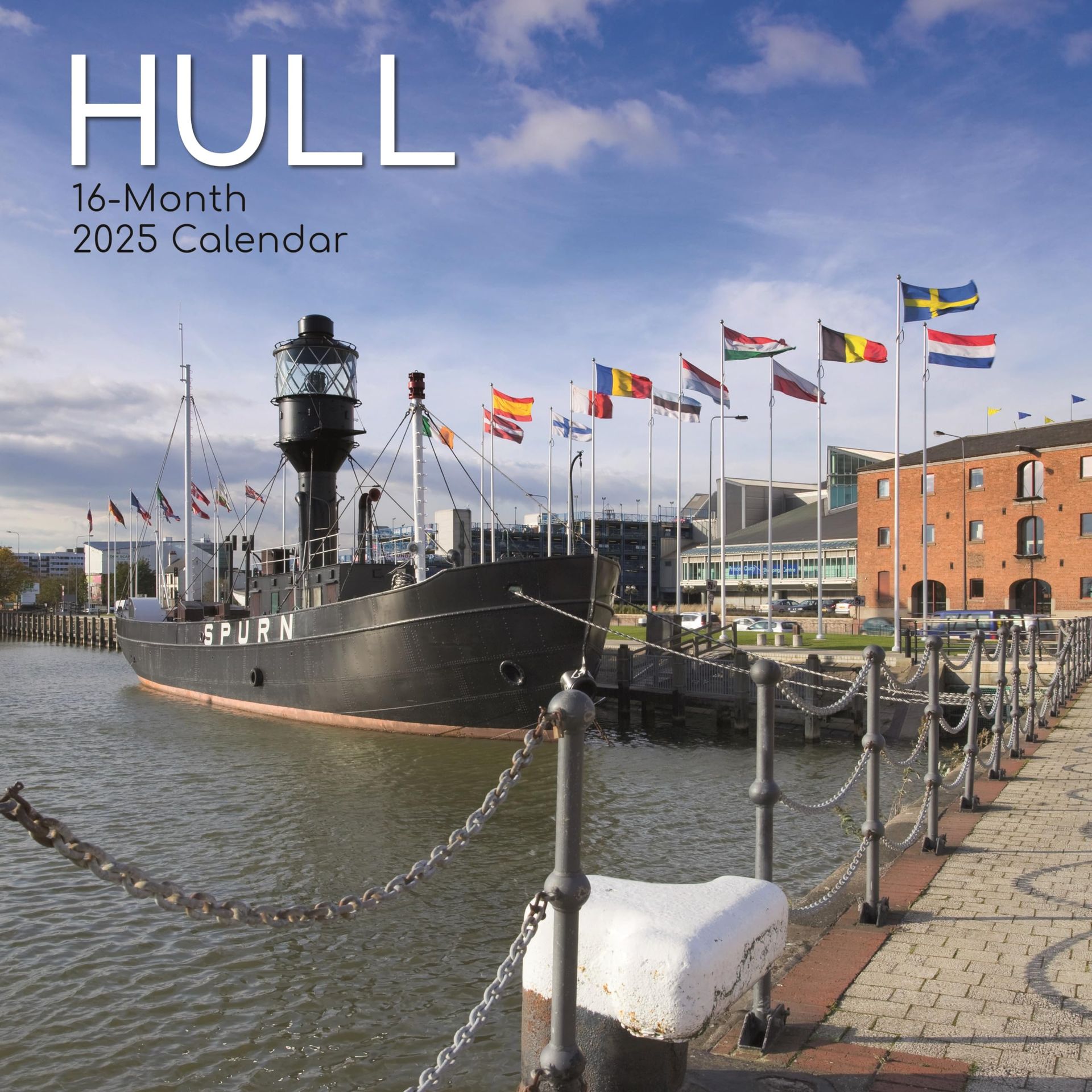 2025 Scenic Britain Wall Calendar with Hull Images & 180 Reminder Stickers, 16-Month (30x30 CM)