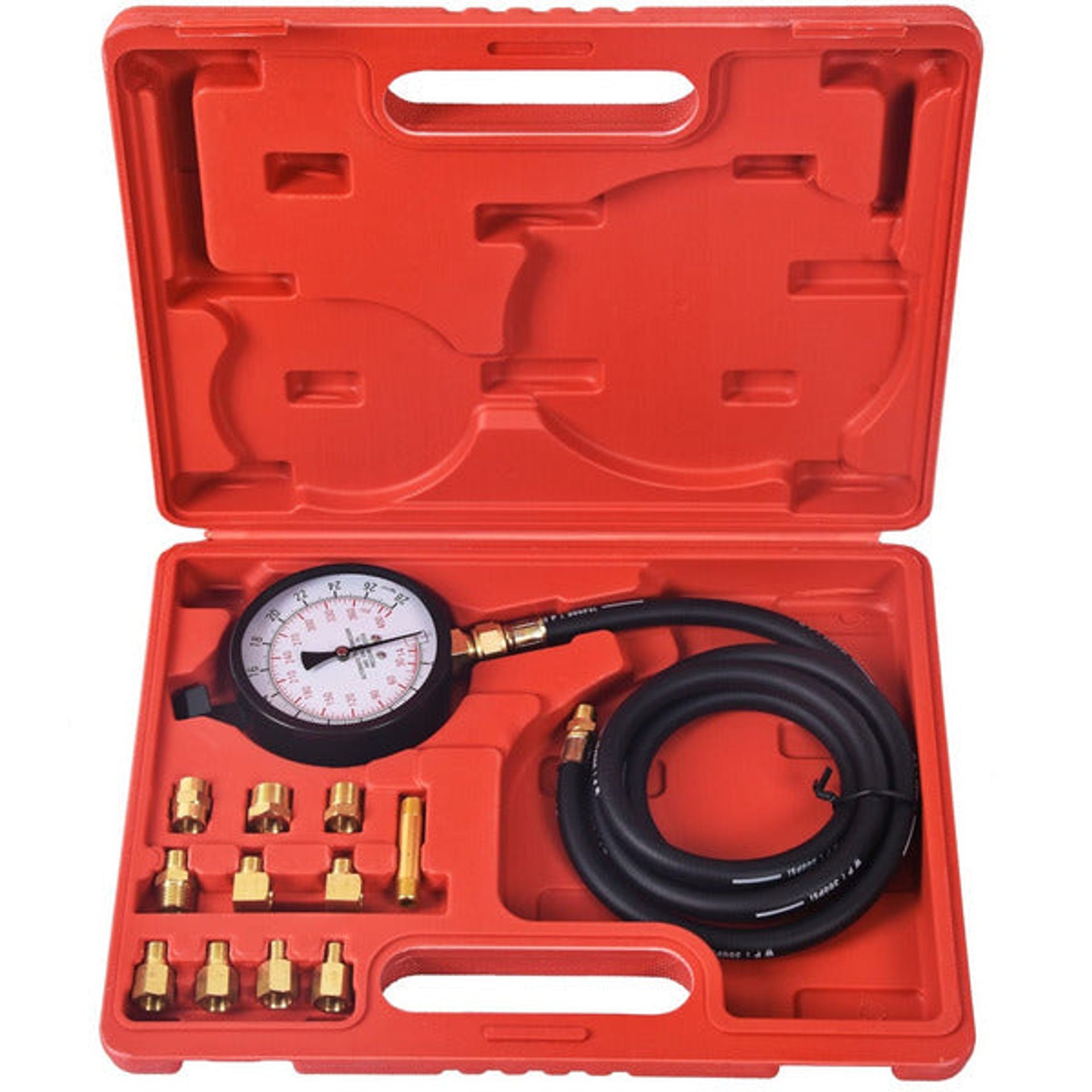 thumbnail image 2 of JIFETOR Oil Pressure Gauge Tester Kit Engine Transmission Fluid Test Tool Set 12PCS 2 of 10