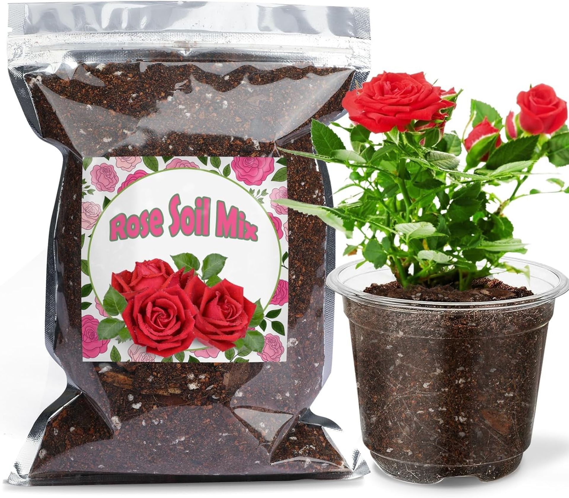 Organic Rose Soil Mix 10L - Ideal Indoor Plant Potting Mix for Healthy, Blooming Roses - Valentines