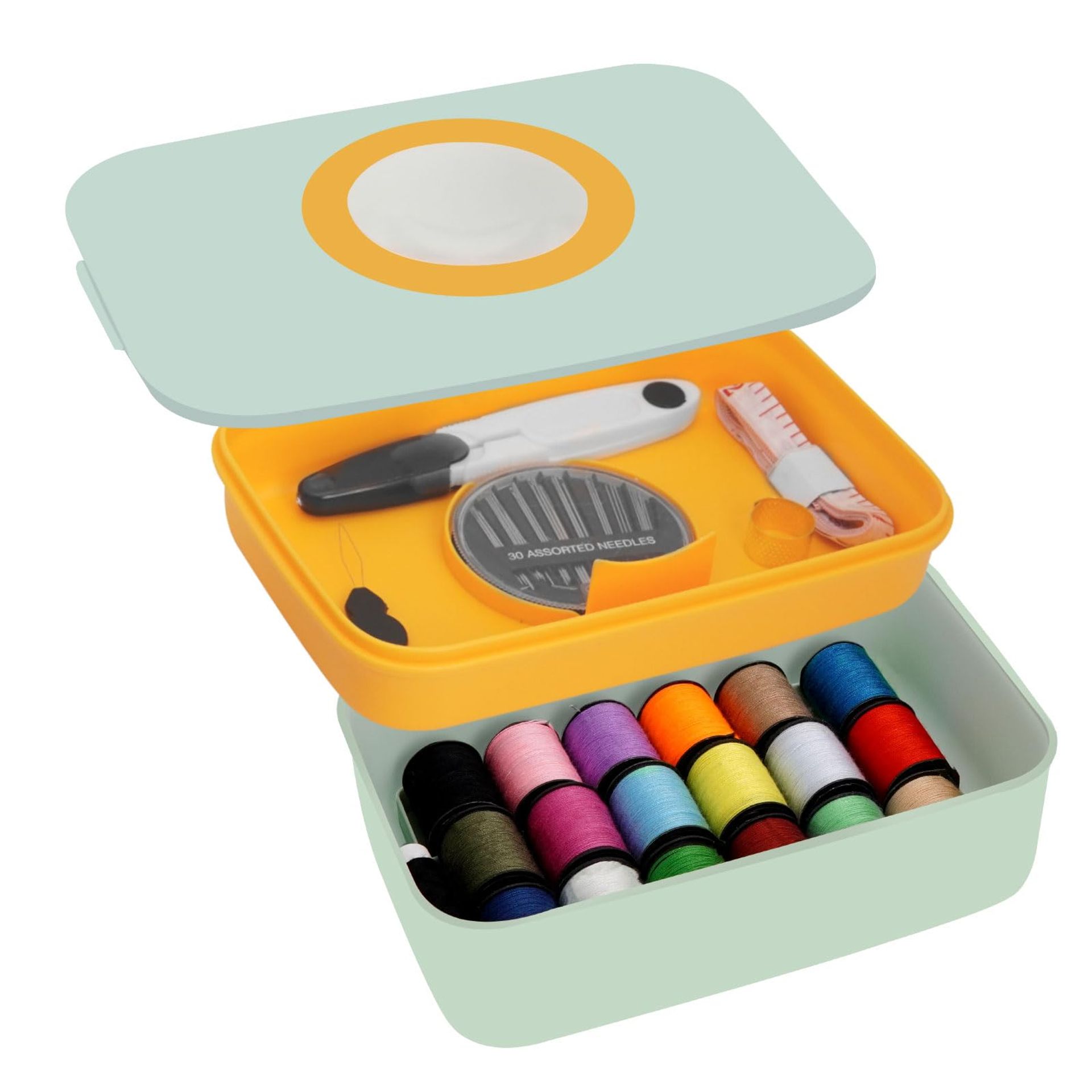 MANUFORE Large Quilting Sewing Kit with Scissors, Ruler, Needle & Thread for Home & Travel DIY