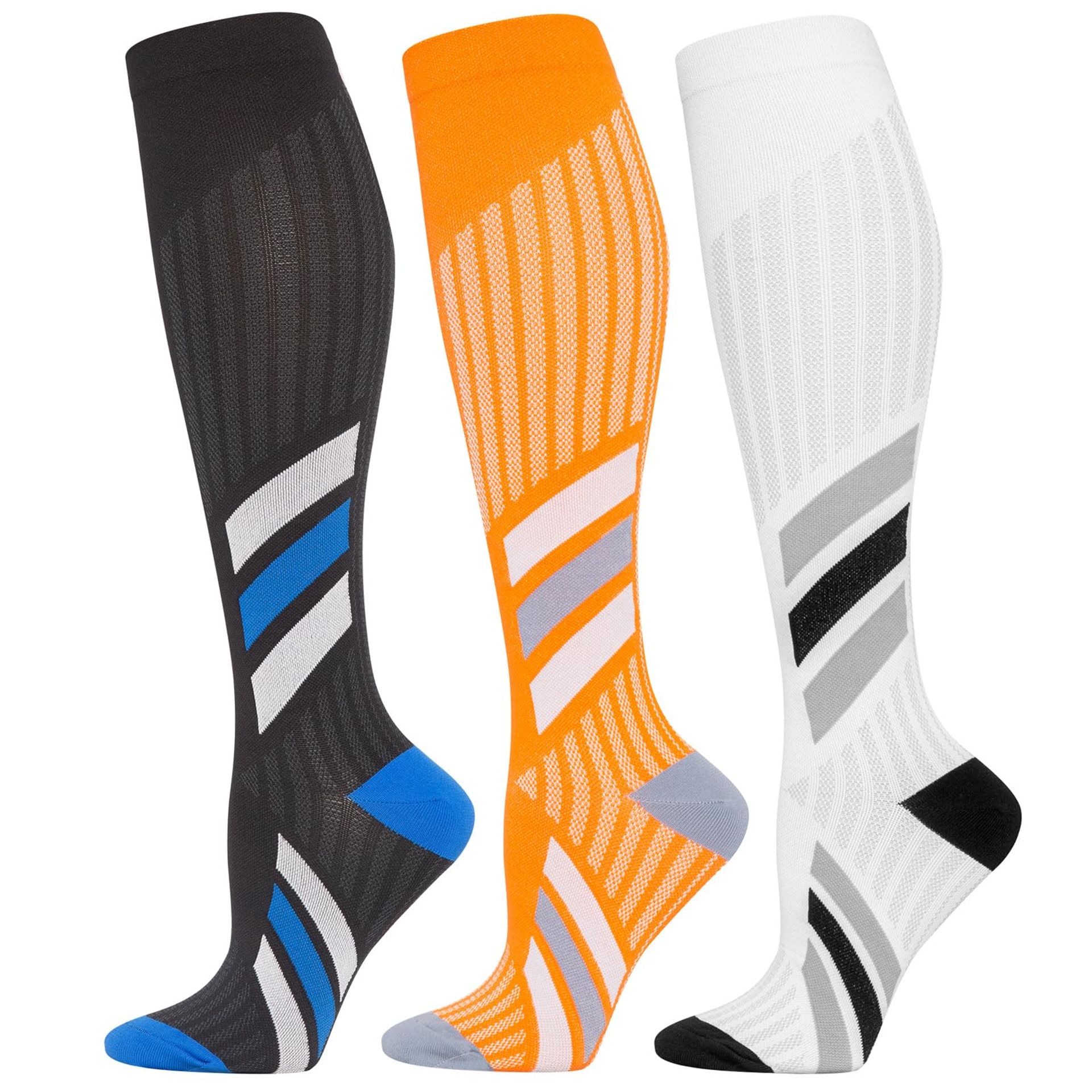 SHYL~JIER Compression Socks for Men & Women (20-30mmHg), Recovery Graduated Athletic Fit for Medical, Circulation, Nursing, Travel, Running, Fitness & Maternity Pregnancy
