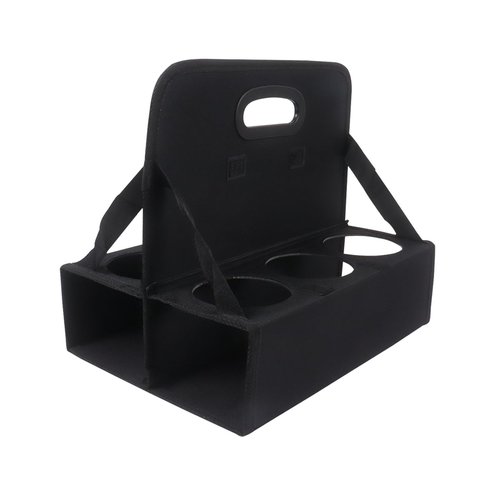 Foldable 6-Cup Drink Carrier with Handle for Coffee & Bottles - Reusable Cup Holder for Easy Delivery