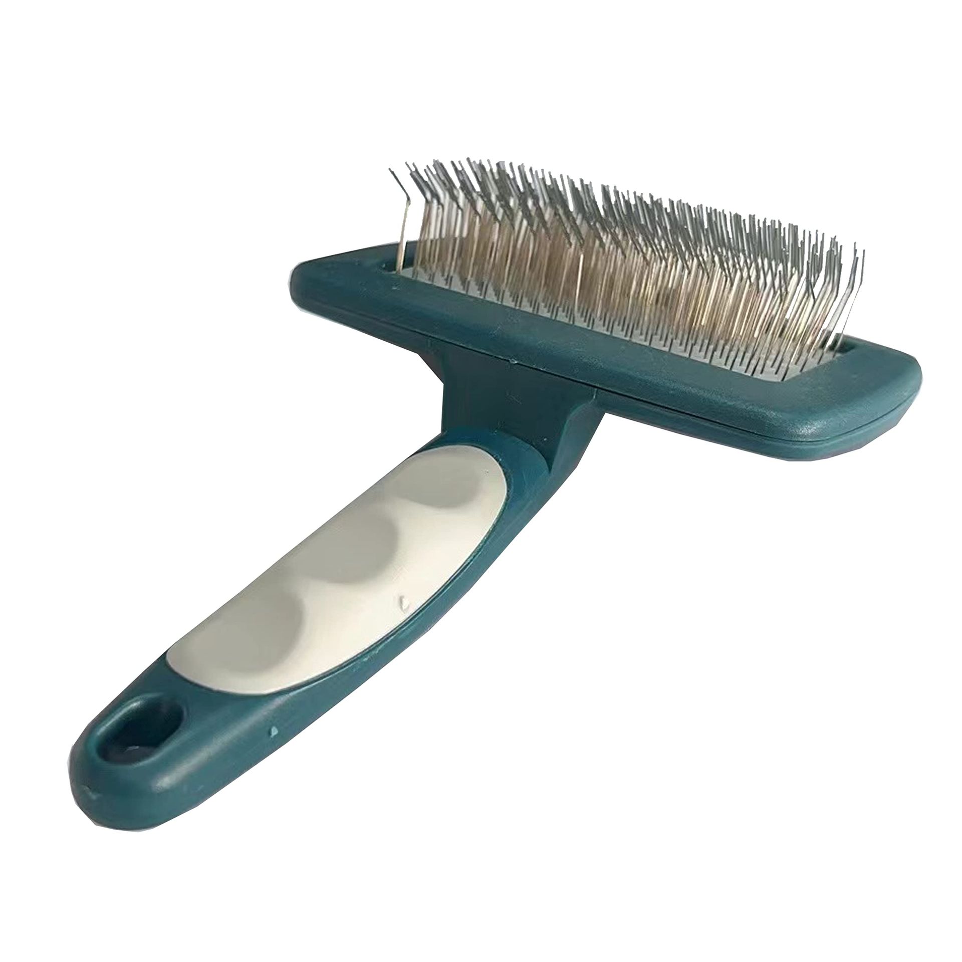 Dog Slicker Brush Extra Long Pin for Goldendoodles & Poodles Removes Loose Hair & Undercoat - Blue Large