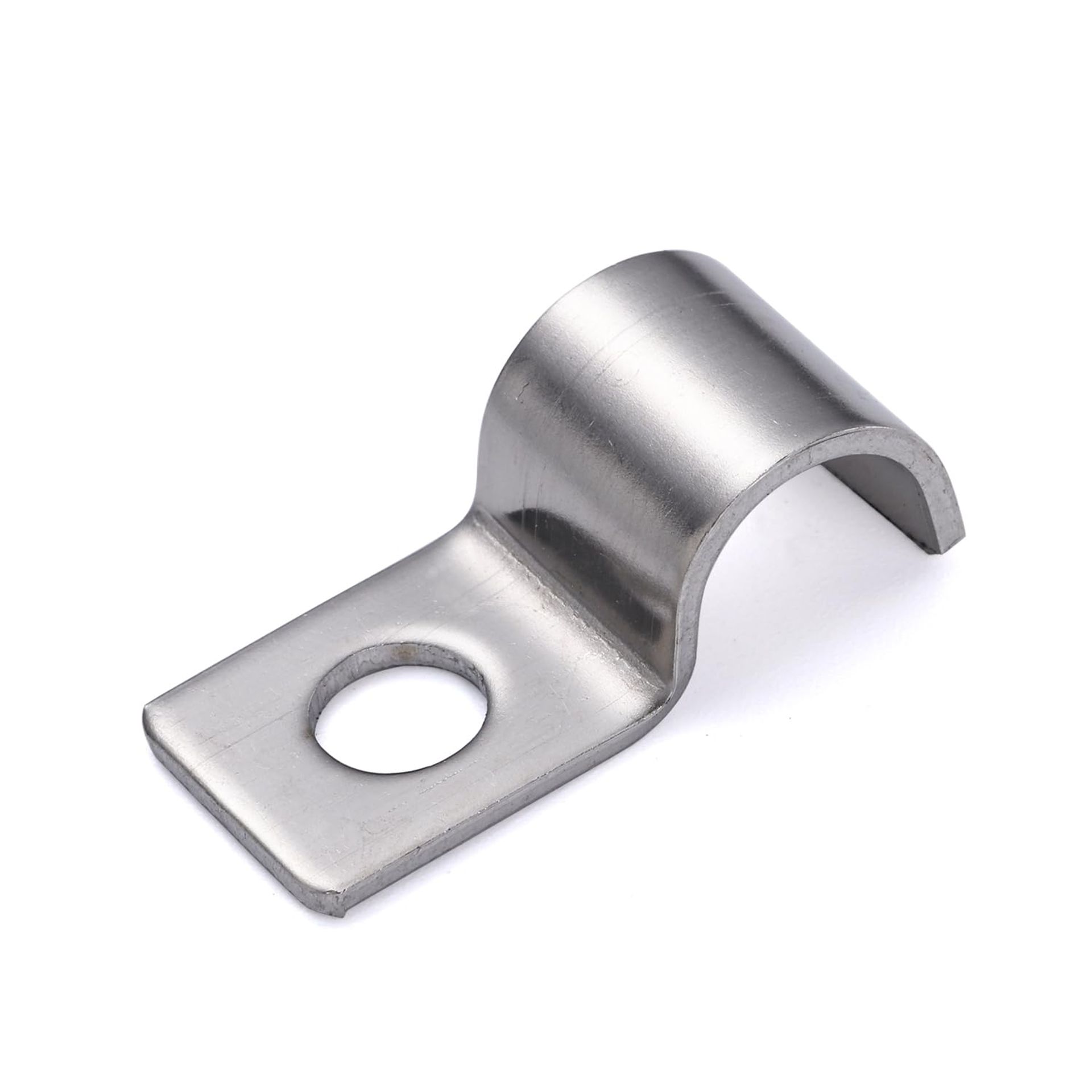 304 Stainless Steel Conduit Pipe Clips Ø 3/8", P Clips for Cable & Pipe Management, Heat & Corrosion Resistant, 25 Pack