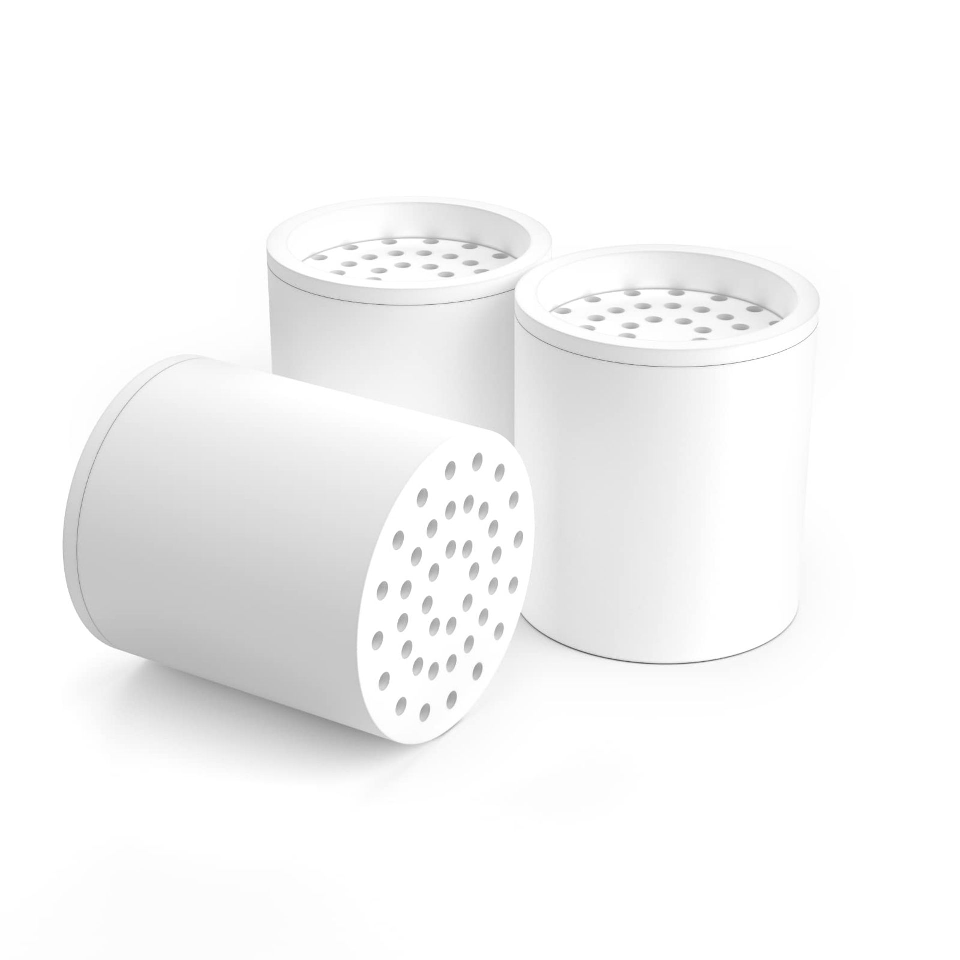 20-Layer Shower Filter Replacement Cartridges Remove Chlorine Fluoride Limescale - White 3-Pack