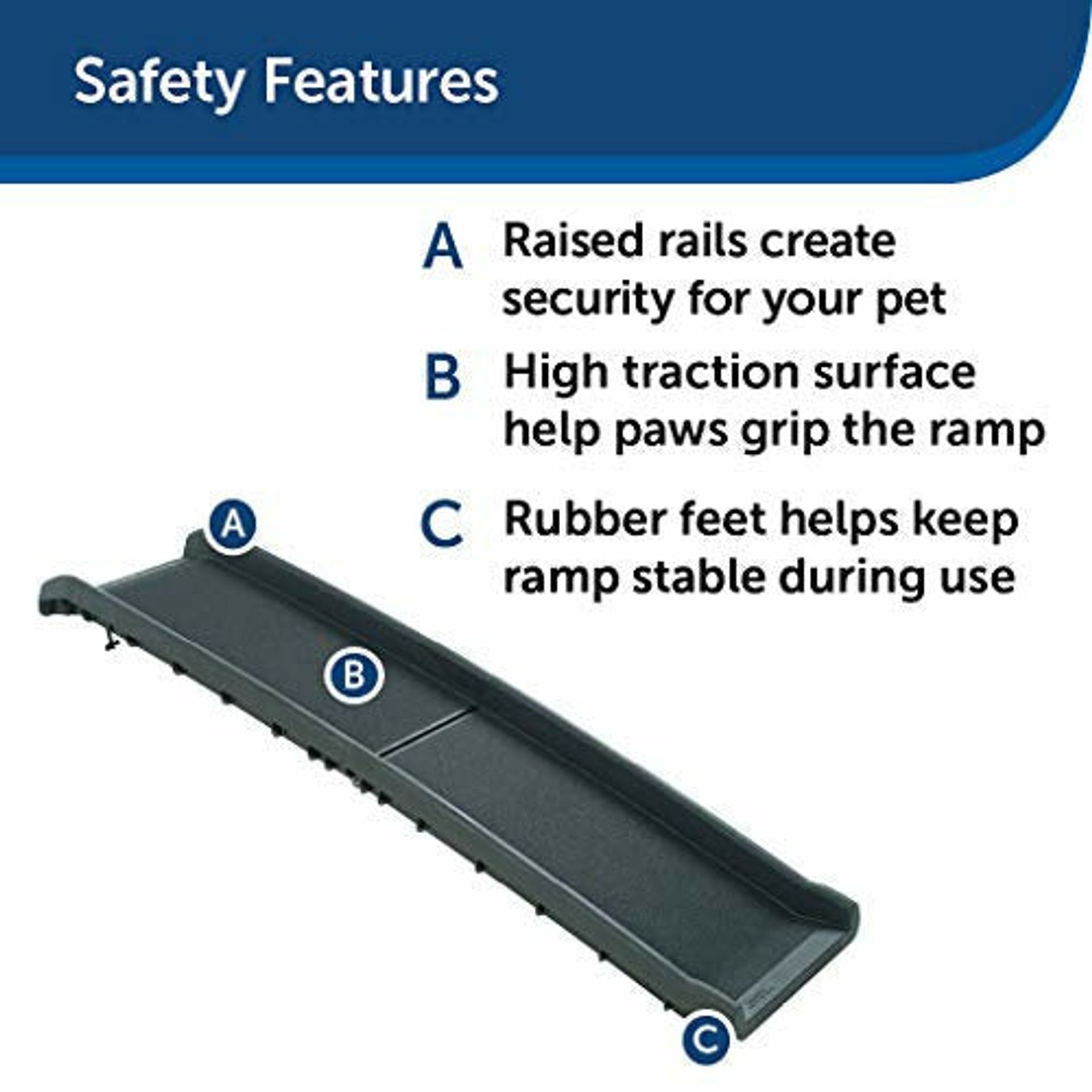 PetSafe Solvit Ultrlite Bi-Fold Pet Ramp, Compact And Lightweight