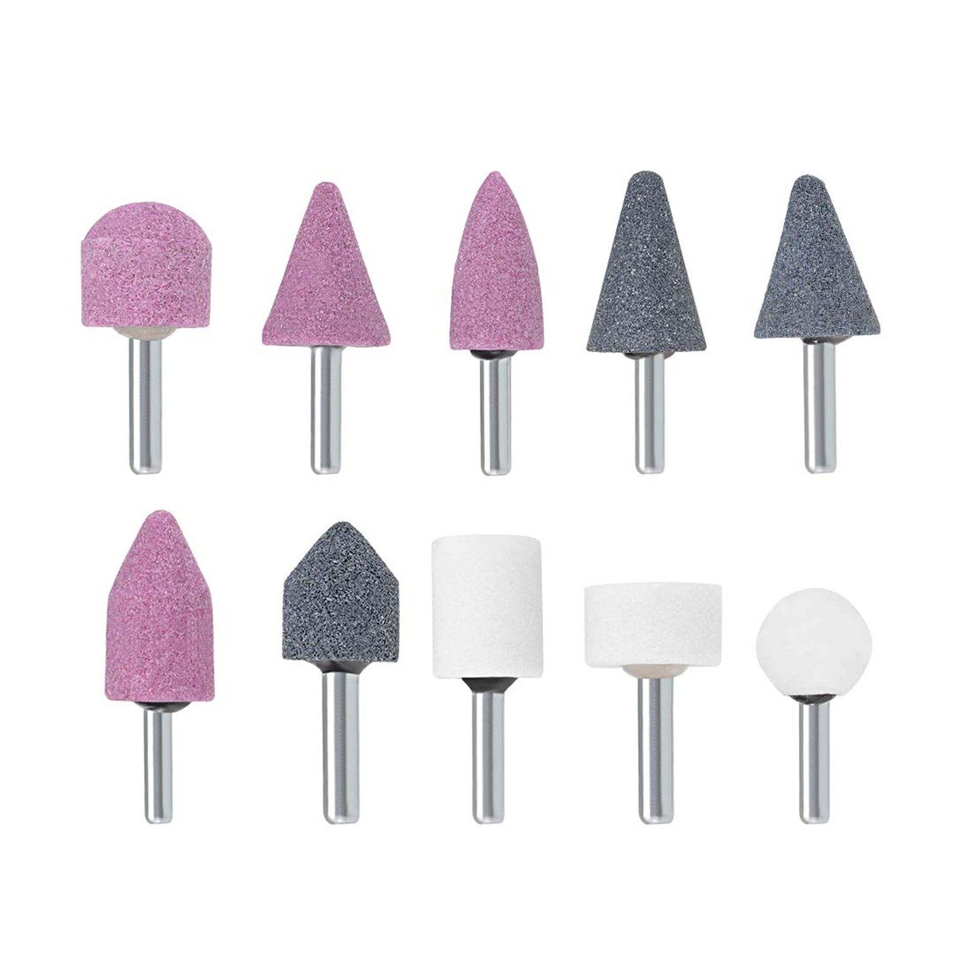 sourcing map Abrasive Stone Points Set Grinding Wheel Polishing Head with 1/4-inch Shank 10 Pcs