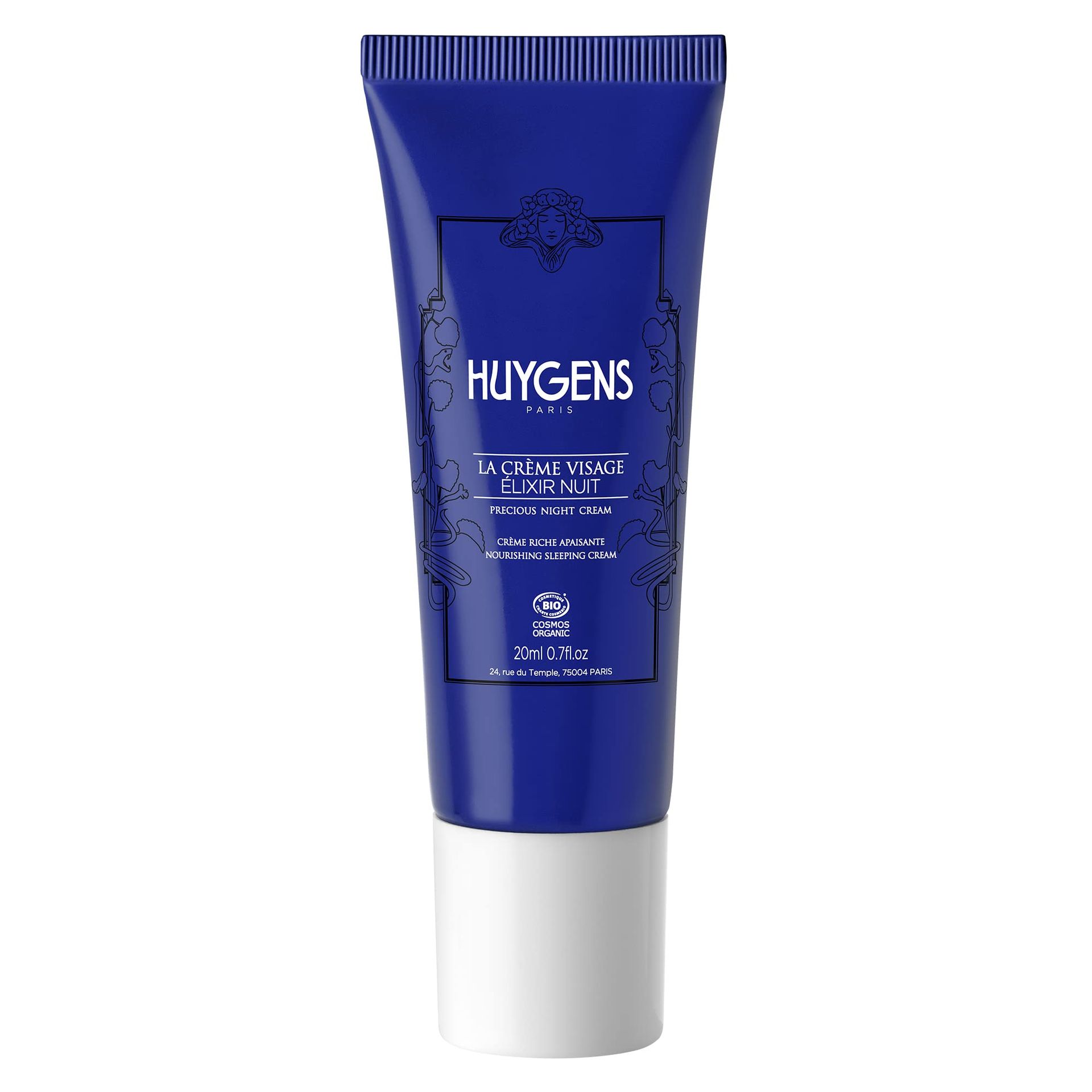 HUYGENS Elixir Night Cream 20mL - Organic Vegan Sleeping Cream with Argan Oil & Hyaluronic Acid