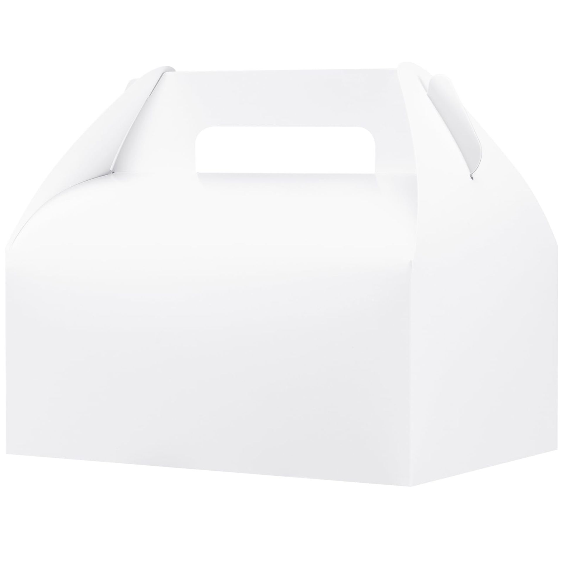 30 Pack Large Party Food Boxes with Handles for Gifts, Bakery, Lunch & Events - White 9x6x6 inches