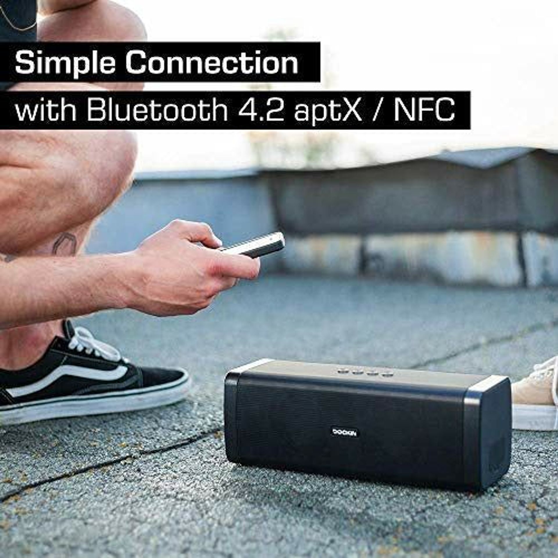 DOCKIN D Fine Enceinte Bluetooth HiFi 50W - Mini Sono Portable