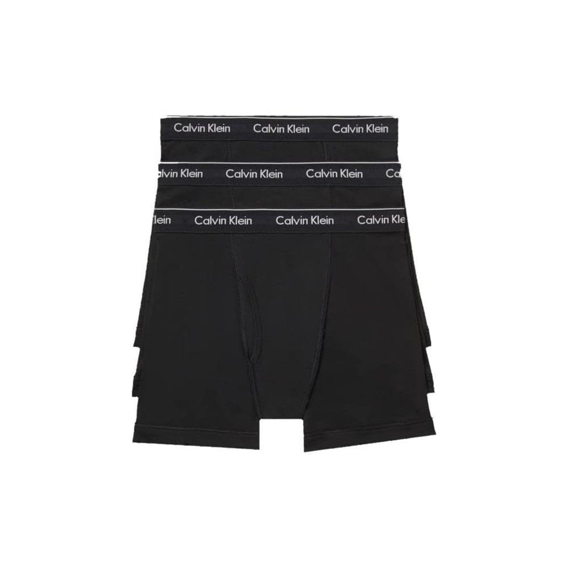 Calvin Klein Men's Cotton Classics 3-Pack Boxer Brief, 3 Black, S (Pack of 3)