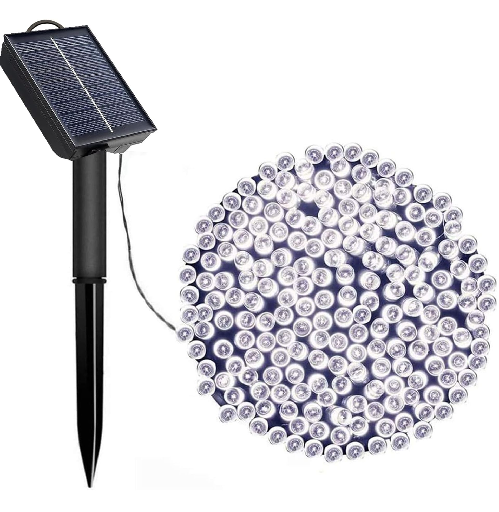 120 LED Solar String Lights Outdoor Waterproof for Garden Christmas Wedding Cool White [Energy Class A++]