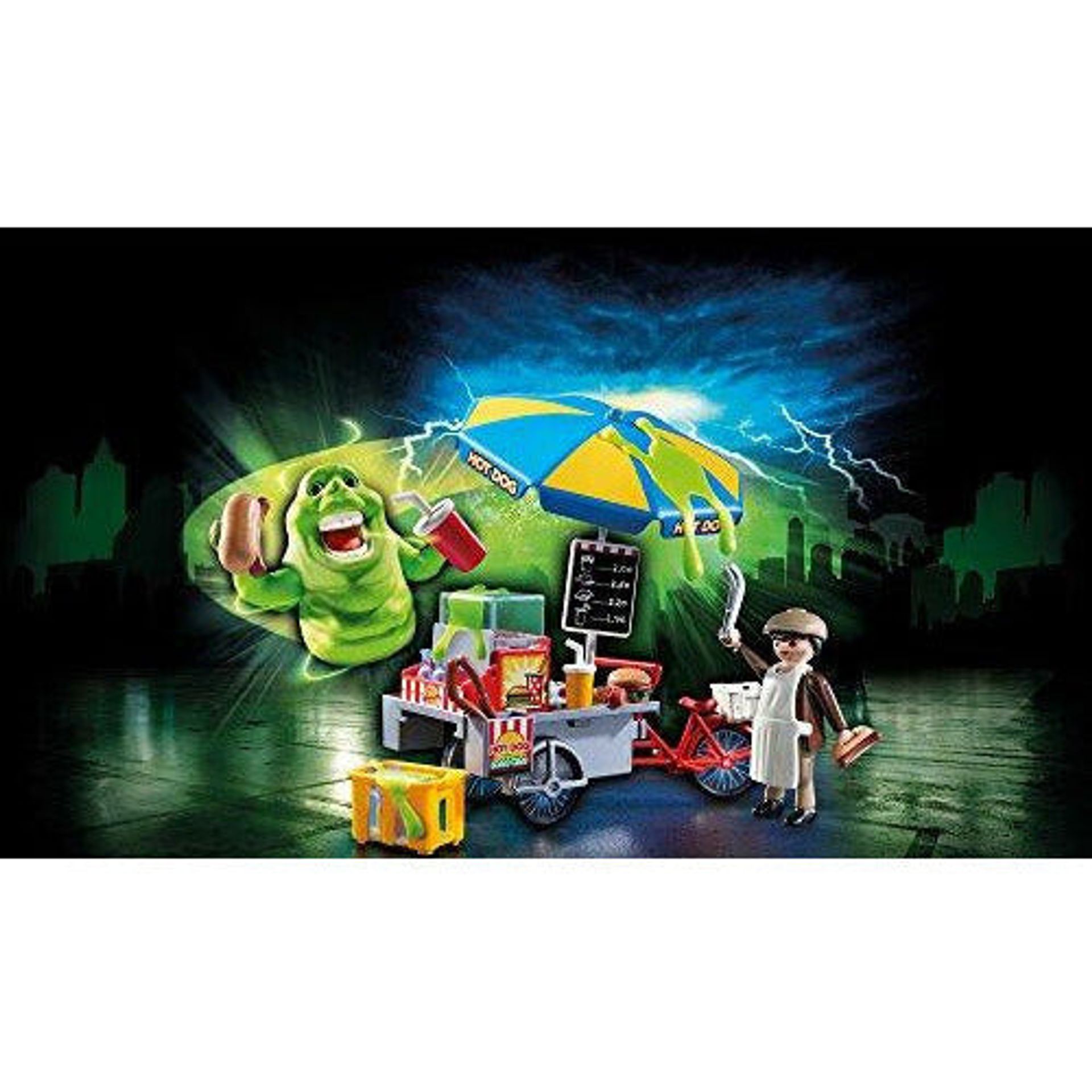 Playmobil Ghostbusters 9222 Slimer With Hot Dog Stand For Children