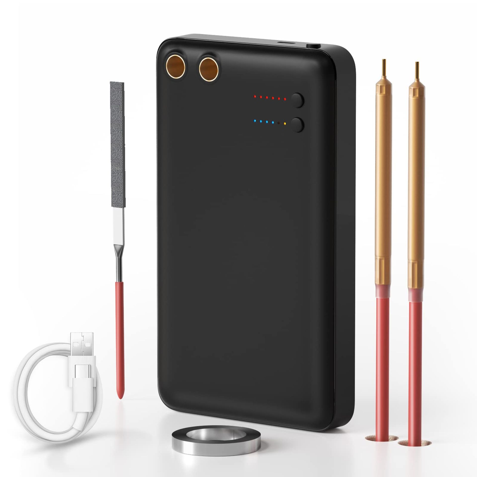 Battery Spot Welder 11-Gear Adjustable 5000mAh with Auto & Manual Modes for 18650 Battery and Nickel Sheet Welding - Black DH-5000