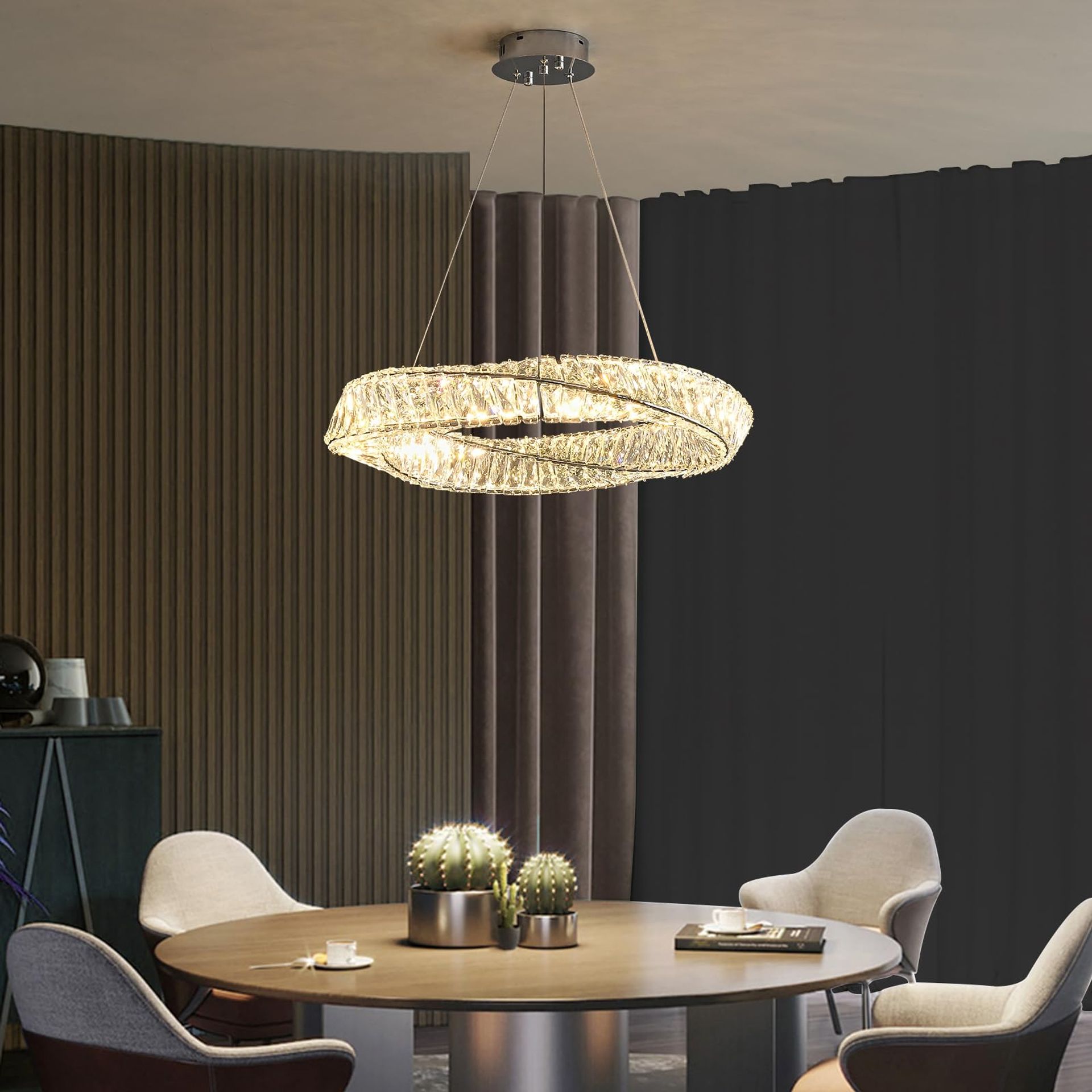 LED Chandelier Lamp Living Dining Room Dimmable Remote ControlHanging Ceiling Light For Kitchen Island Dining Room Office 47inch - 39 - View #11