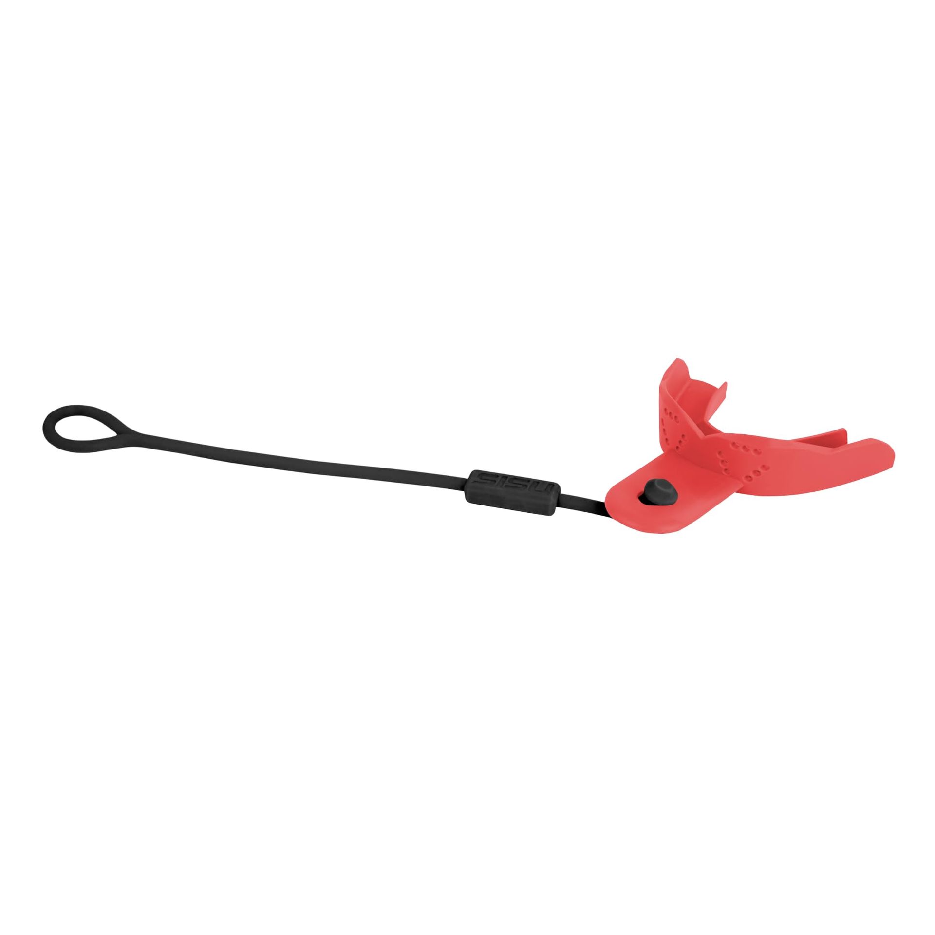 Adult 3D Tether Mouth Guard for Sports Protection Secure Fit Breathable Design - Intense Red