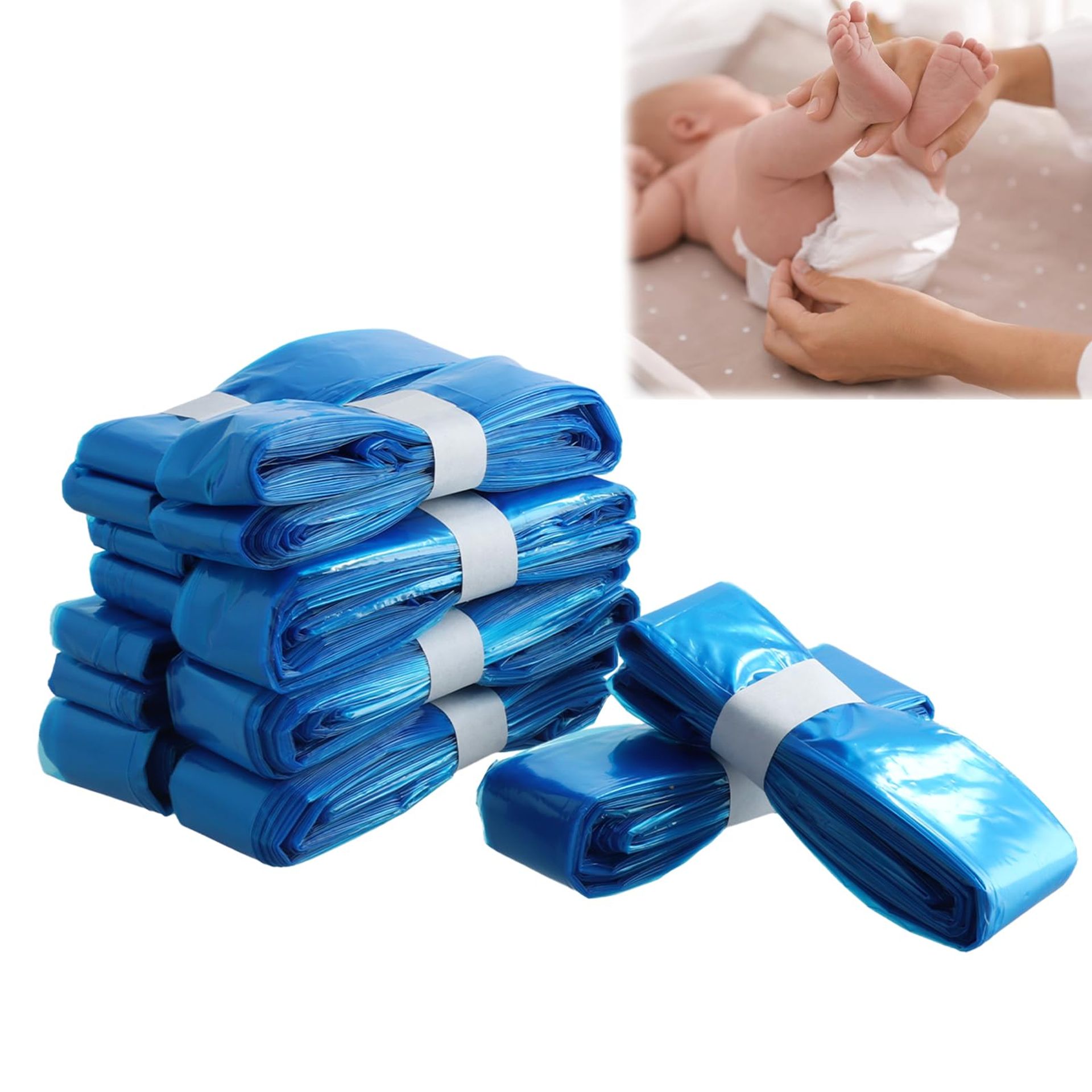 Eco-Friendly Nappy Bin Refill Bags 14.7ft - Compatible with Tommee Tippee & More